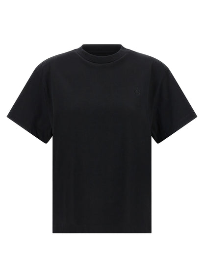 T-Shirt by Jil Sander for women in cotton multicolor showcases a dramatic silhouette, elegantly detailed with a dramatic and for a truly dramatic finish.