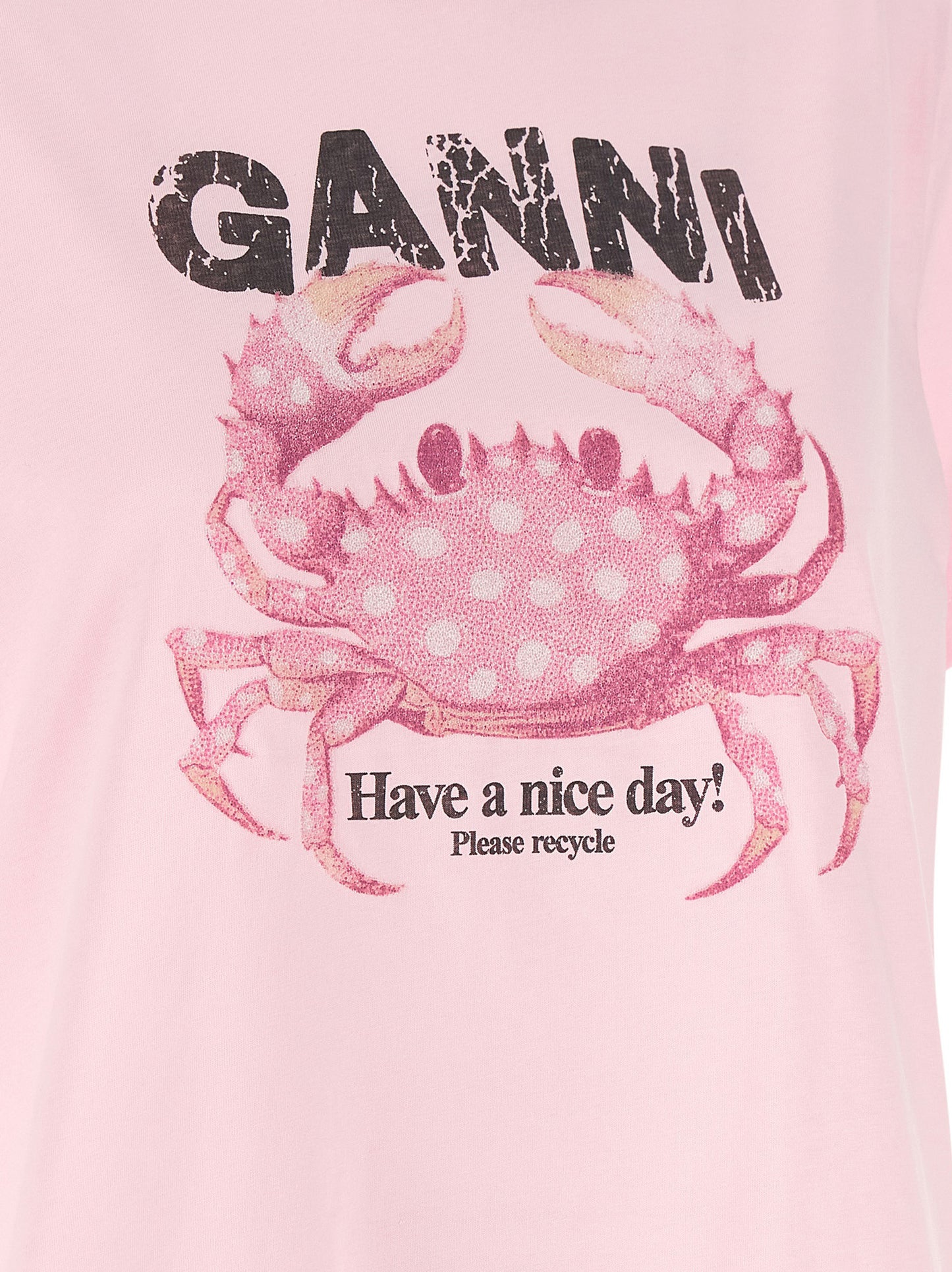 Ganni Multicolor Organic Cotton T-Shirt