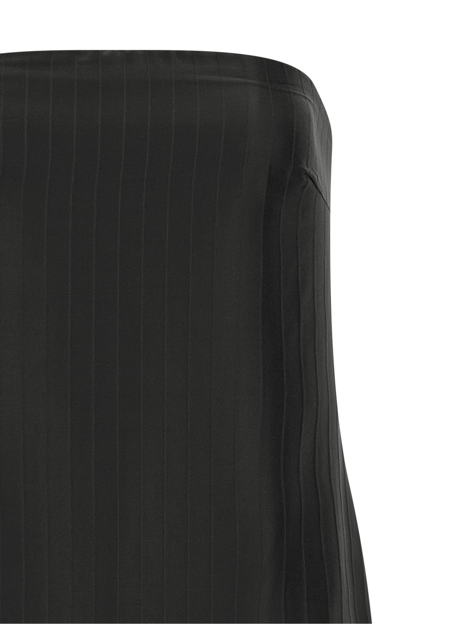 Dress by Loulou De Saison for women in viscose silk black & striped features an magnificent silhouette, artfully detailed with a magnificent and that flows into an magnificent midi.
