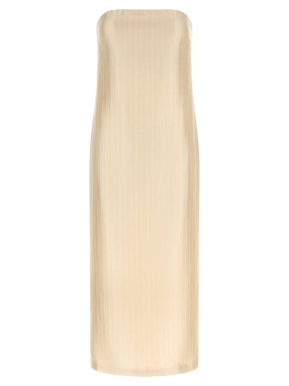 Loulou De Saison Lou Women's Silk & Viscose Midi Dress - Beige Striped
