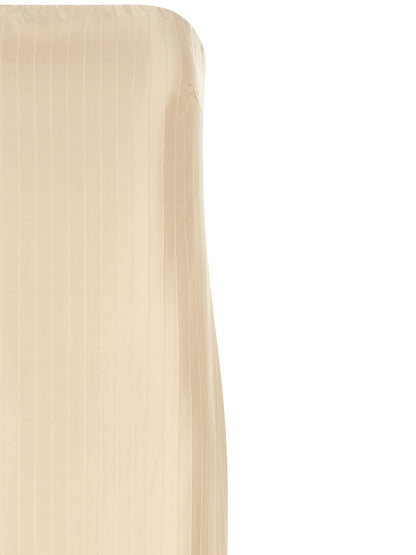 Loulou De Saison Lou Women's Silk & Viscose Midi Dress - Beige Striped