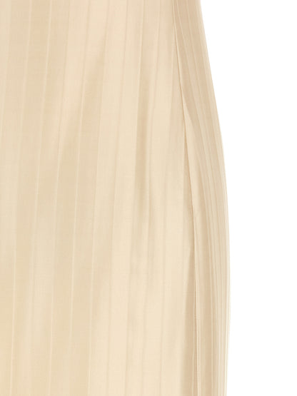 Loulou De Saison Lou Women's Silk & Viscose Midi Dress - Beige Striped