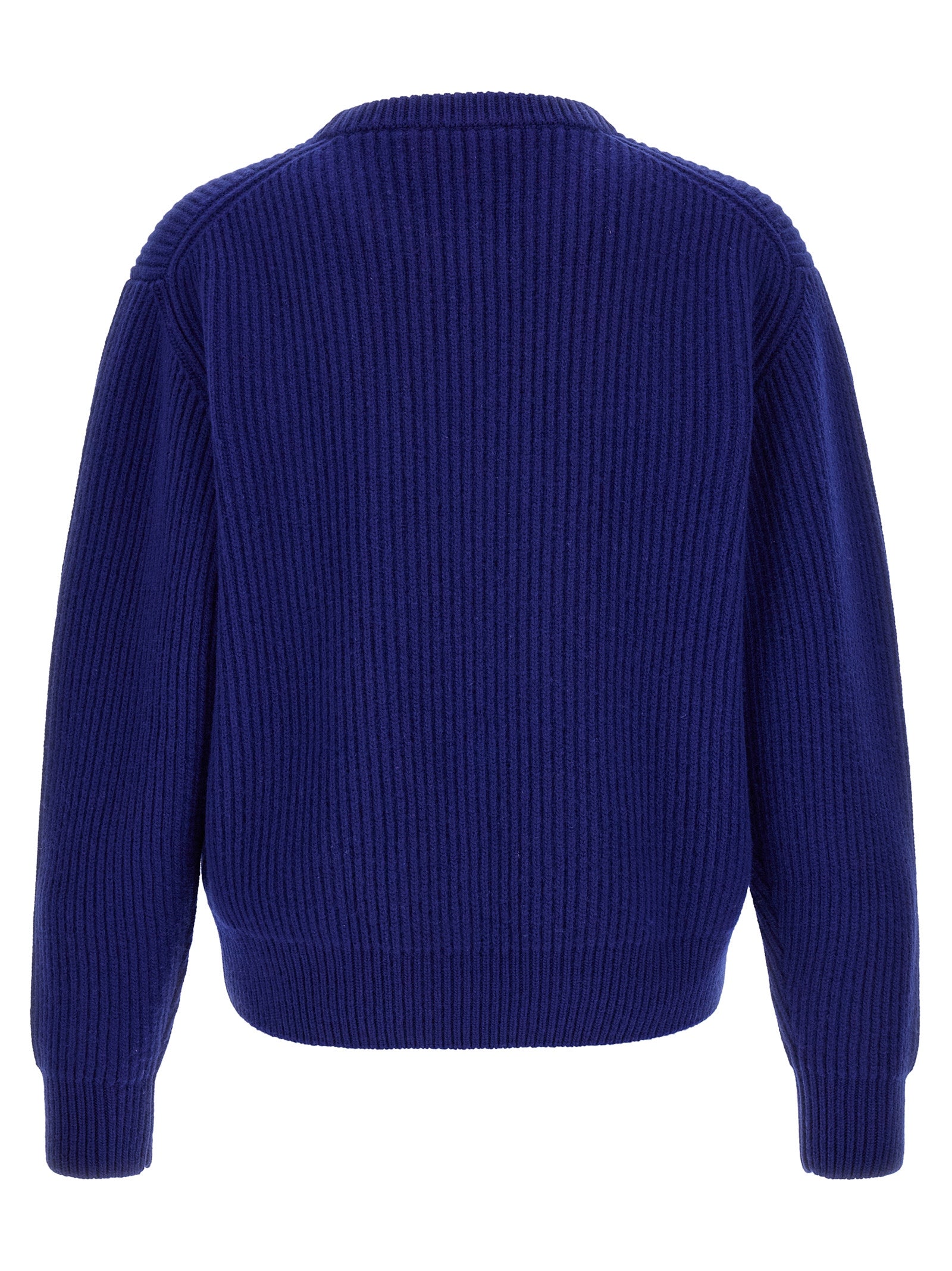 Cardigan by Jil Sander for men in wool blue features an crisp silhouette, showcasing a sophisticated crew neckline and detail for a truly crisp finish.