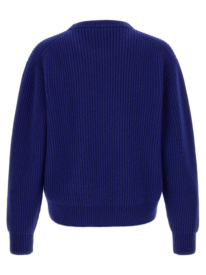 Cardigan by Jil Sander for men in wool blue features an crisp silhouette, showcasing a sophisticated crew neckline and detail for a truly crisp finish.