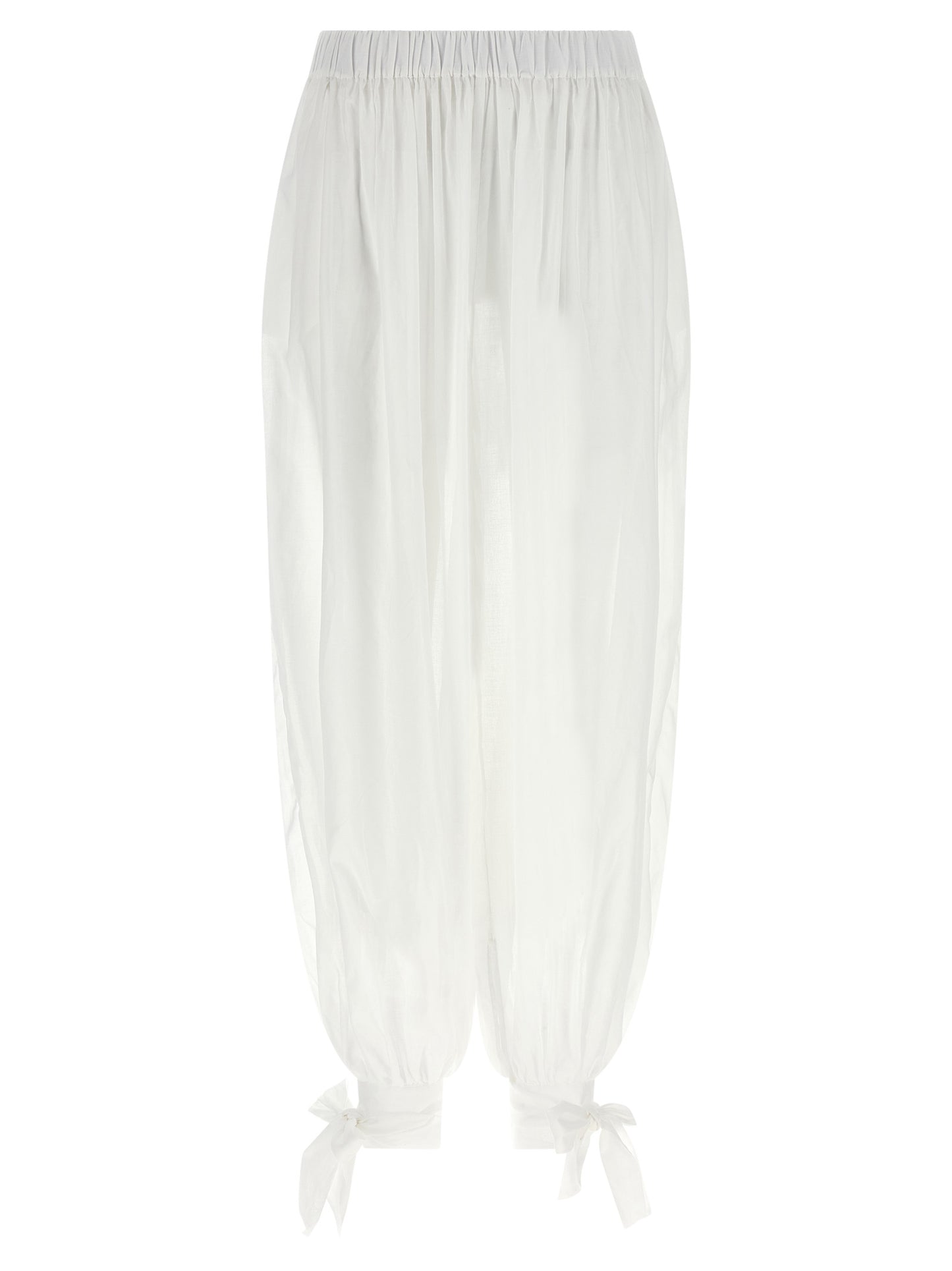 The Andamane White Cotton Casual Pants