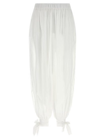 The Andamane White Cotton Casual Pants