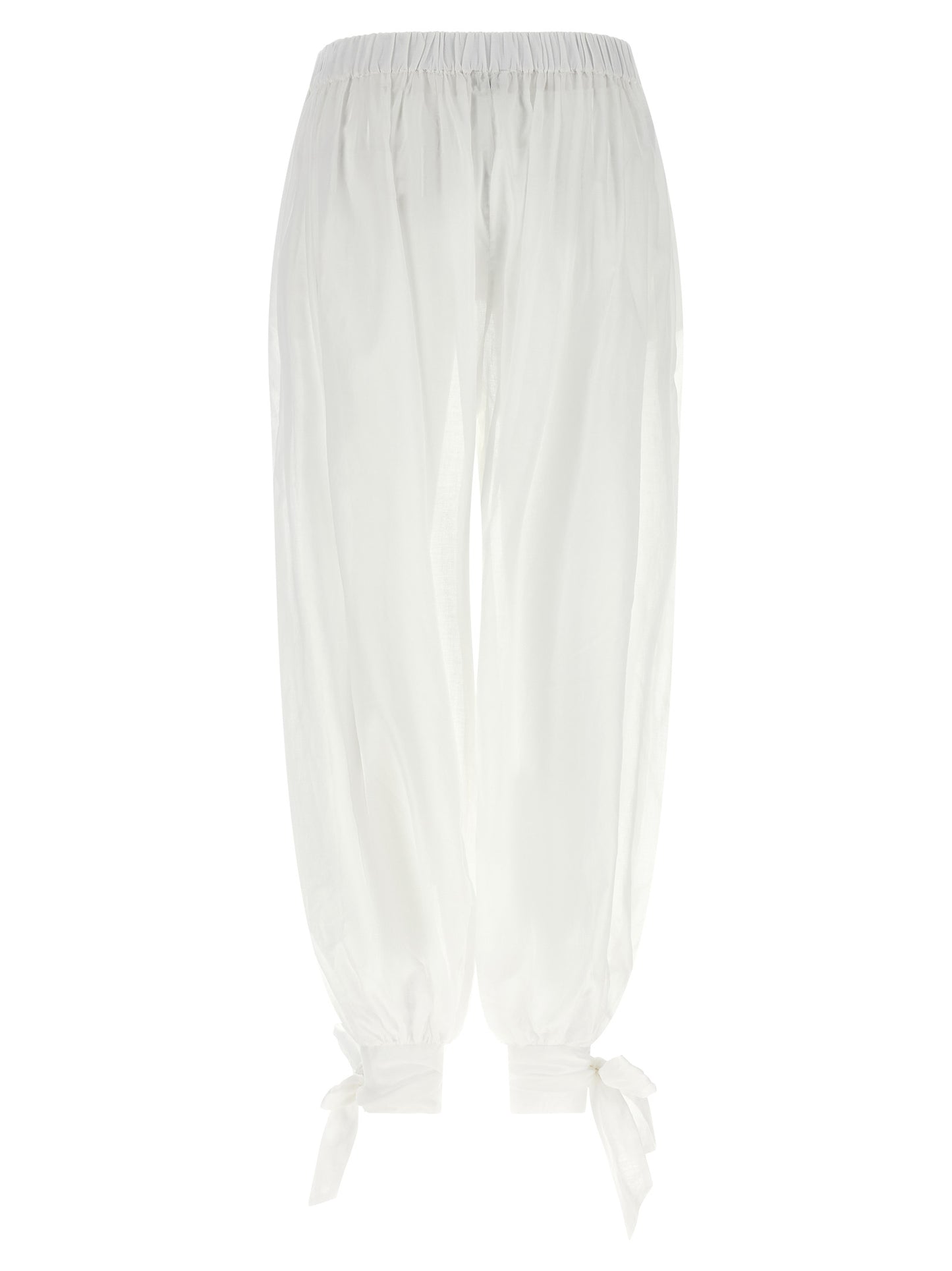 The Andamane White Cotton Casual Pants