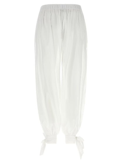 The Andamane White Cotton Casual Pants