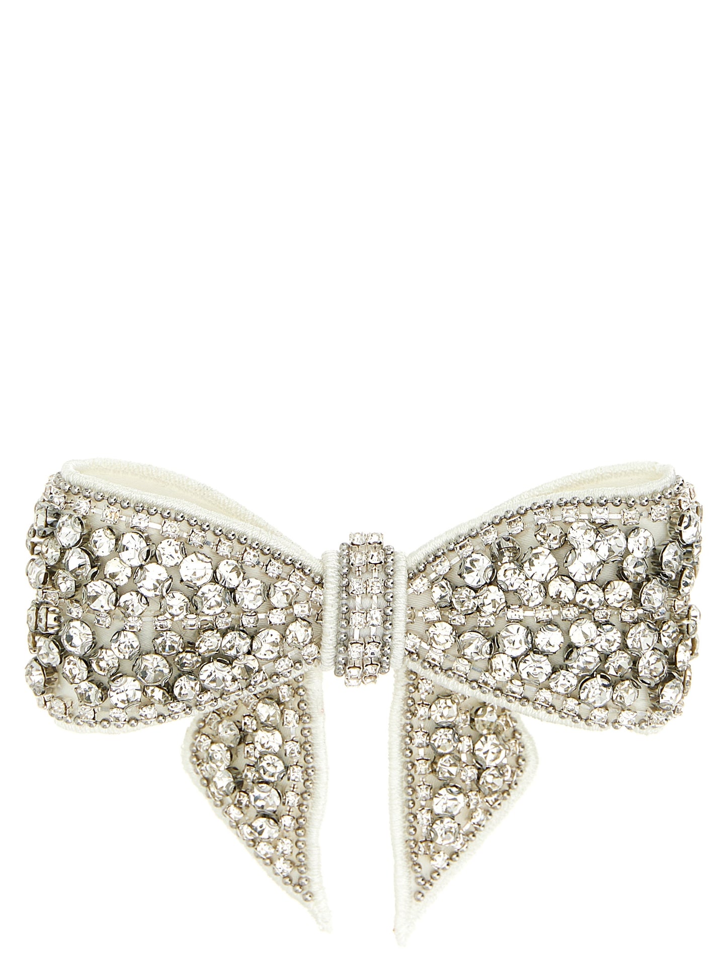 Hair Pin by Self-Portrait for women in virgin cashmere wool & leather white features a exquisite silhouette, artfully capturing the essence of the exquisite Polyester Satin & Crystal Hair Pin design for a sophisticated look.