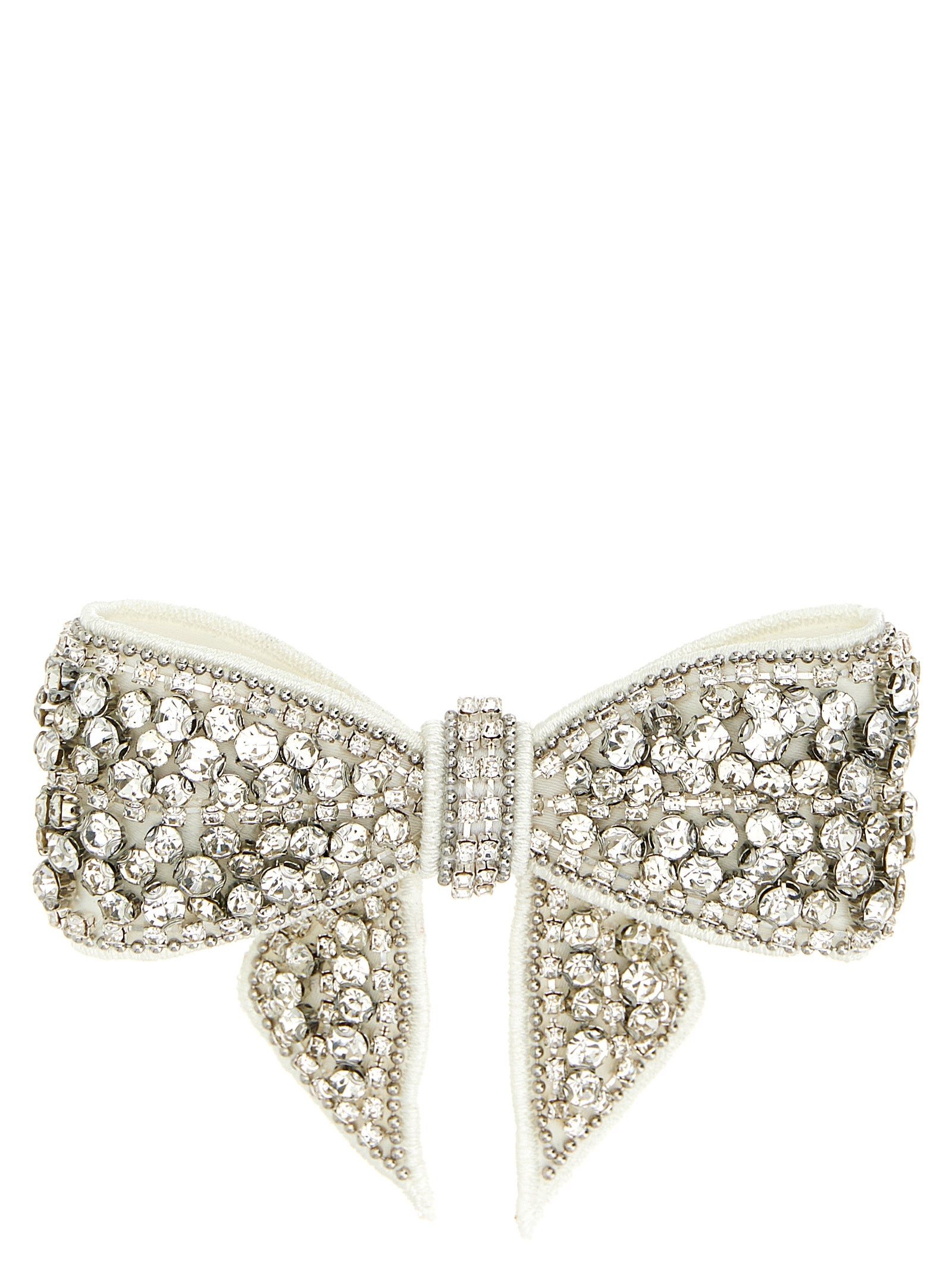 Hair Pin by Self-Portrait for women in virgin cashmere wool & leather white features a exquisite silhouette, artfully capturing the essence of the exquisite Polyester Satin & Crystal Hair Pin design for a sophisticated look.
