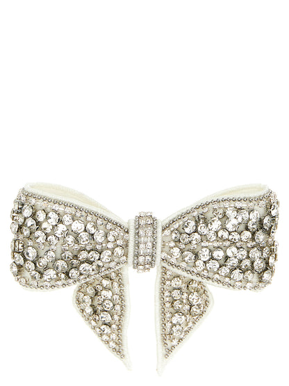 Hair Pin by Self-Portrait for women in virgin cashmere wool & leather white features a exquisite silhouette, artfully capturing the essence of the exquisite Polyester Satin & Crystal Hair Pin design for a sophisticated look.