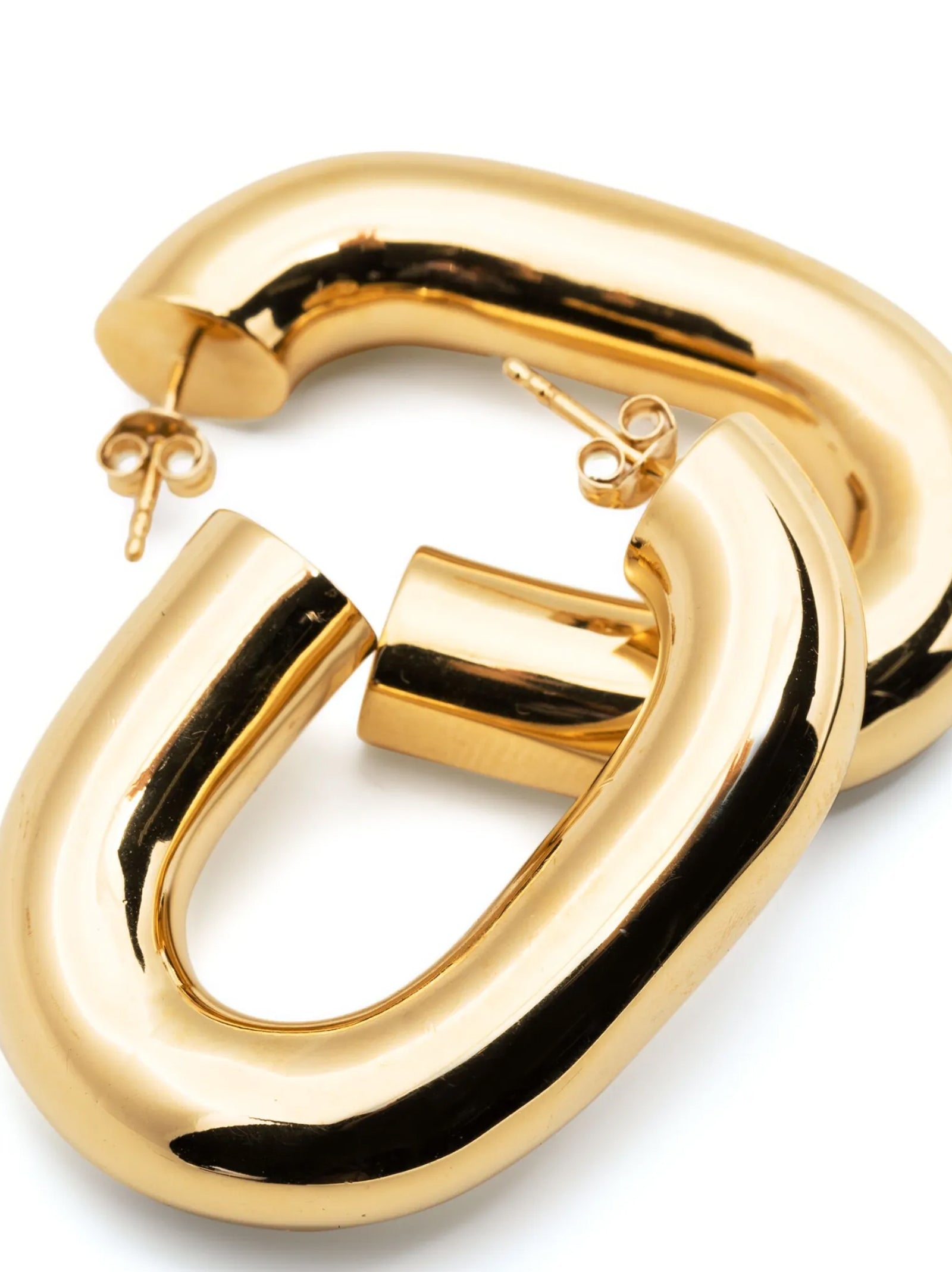 Earrings by Paco Rabanne for women in calfskin leather gold & palladium showcases a captivating silhouette, featuring an captivating from the Women's Brass Palladium Earrings collection for a captivating finish.