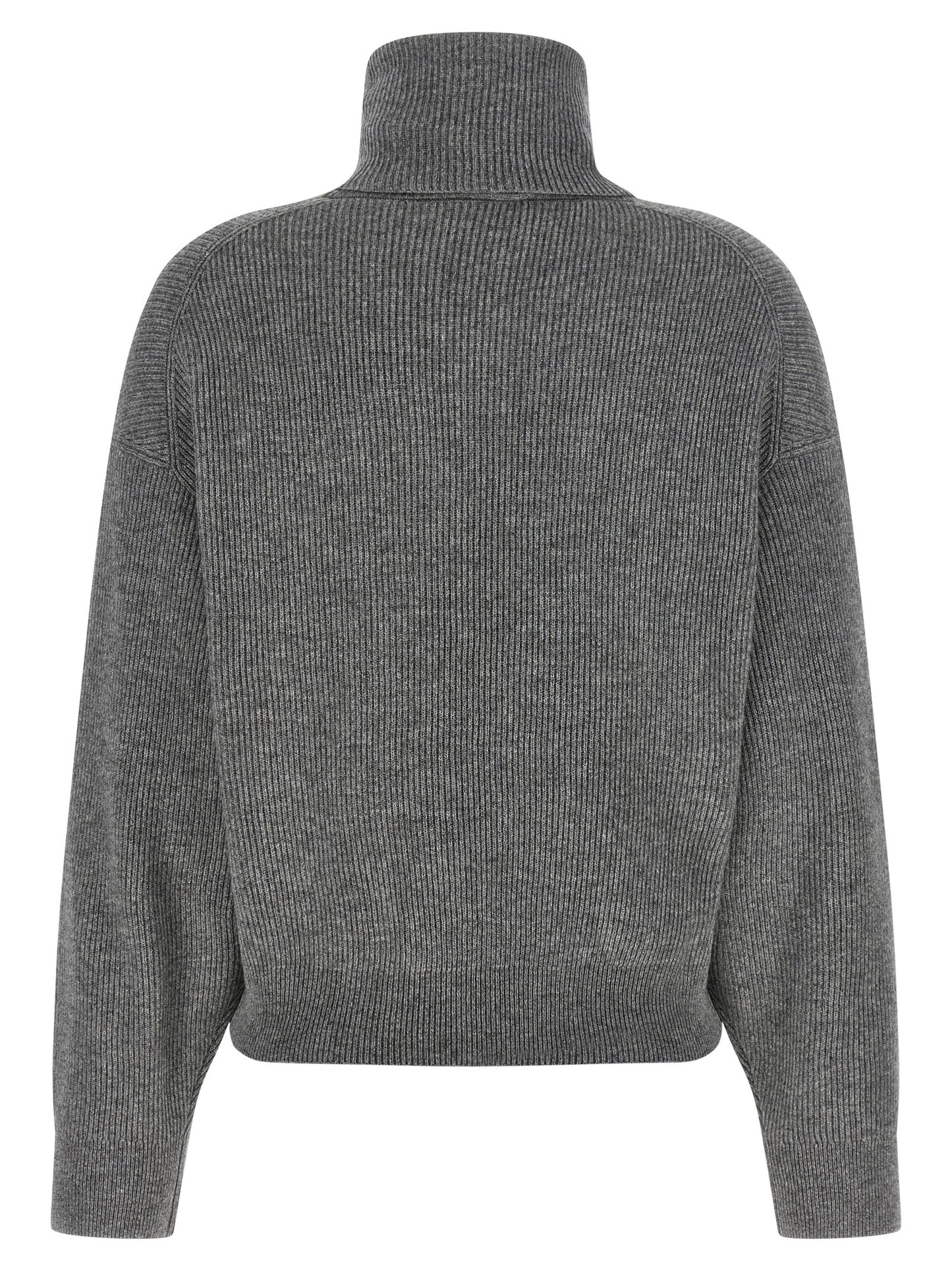 Cardigan by Brunello Cucinelli for women in silk cashmere virgin wool gray & signature presents a textural silhouette, artfully finished with a textural wrap neckline and for a sophisticated, textural look.