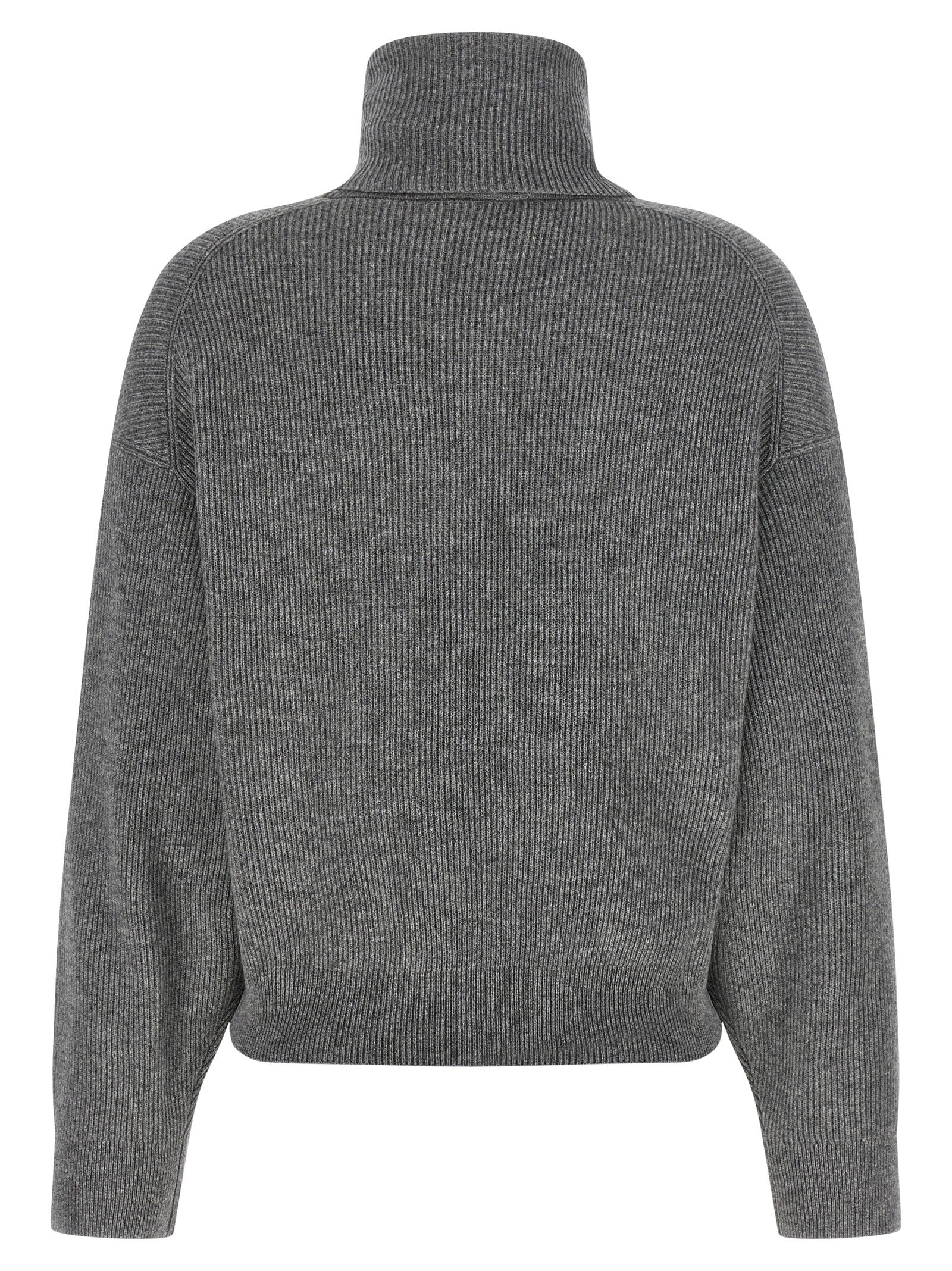 Cardigan by Brunello Cucinelli for women in silk cashmere virgin wool gray & signature presents a textural silhouette, artfully finished with a textural wrap neckline and for a sophisticated, textural look.