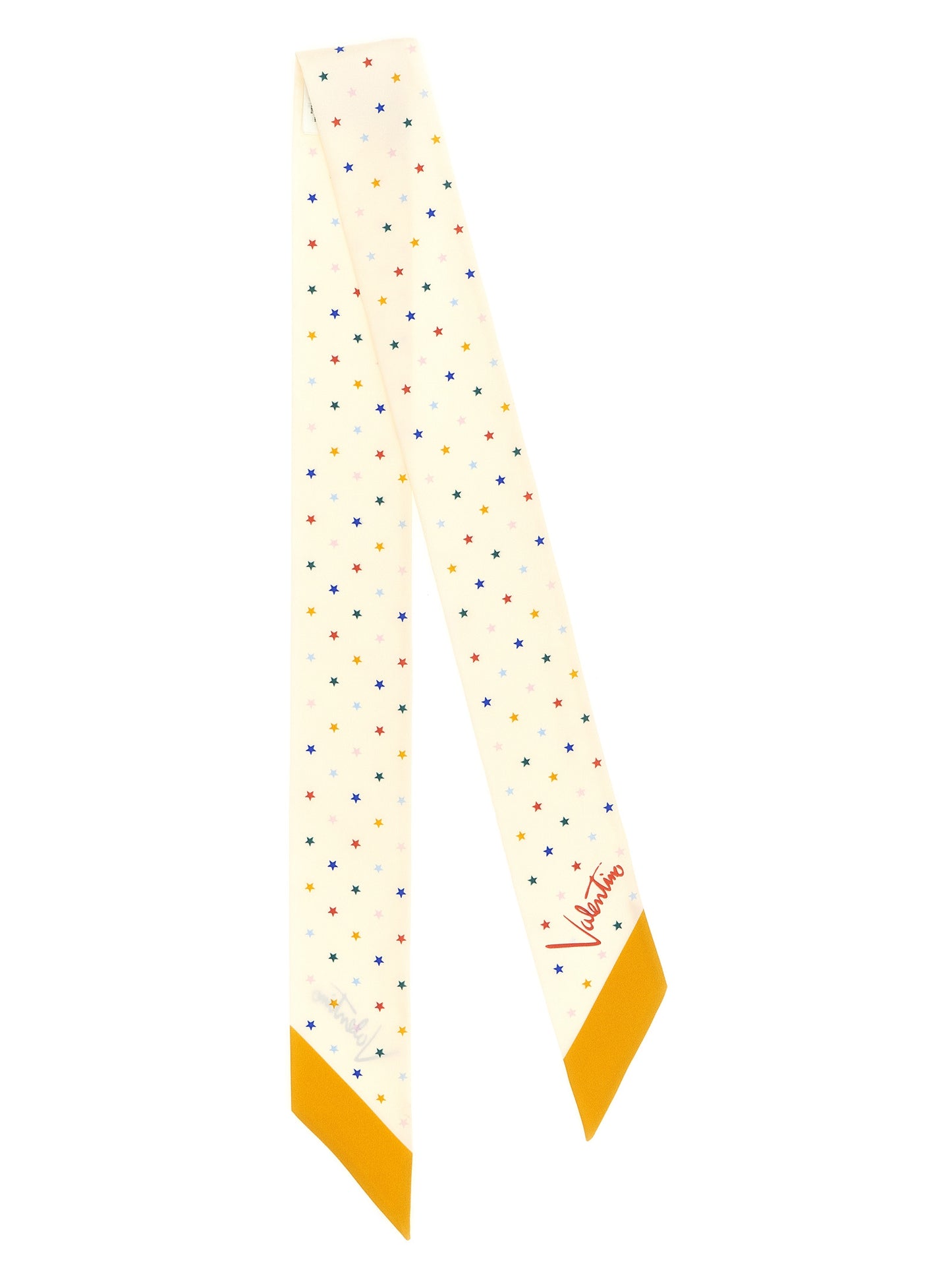 Scarf by Valentino Garavani for women in silk multicolor, signature & print features a snug silhouette, perfectly showcasing the elegant drape and premium finish of the Star Silk Scarf.