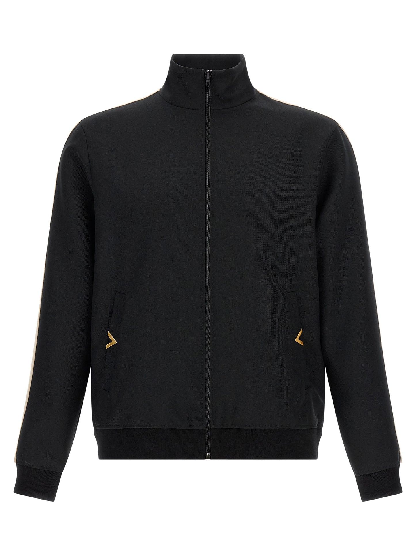 Sweatshirt by Valentino Garavani for men in polyester black & signature features an enviable silhouette, showcasing a premium long-sleeve and refined turtle neckline for a truly enviable finish.