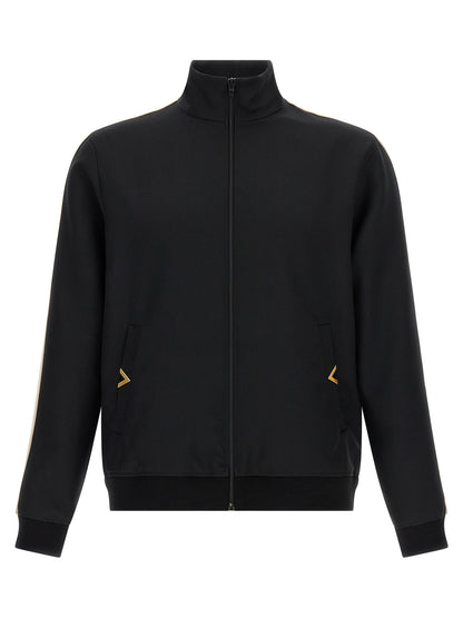 Sweatshirt by Valentino Garavani for men in polyester black & signature features an enviable silhouette, showcasing a premium long-sleeve and refined turtle neckline for a truly enviable finish.