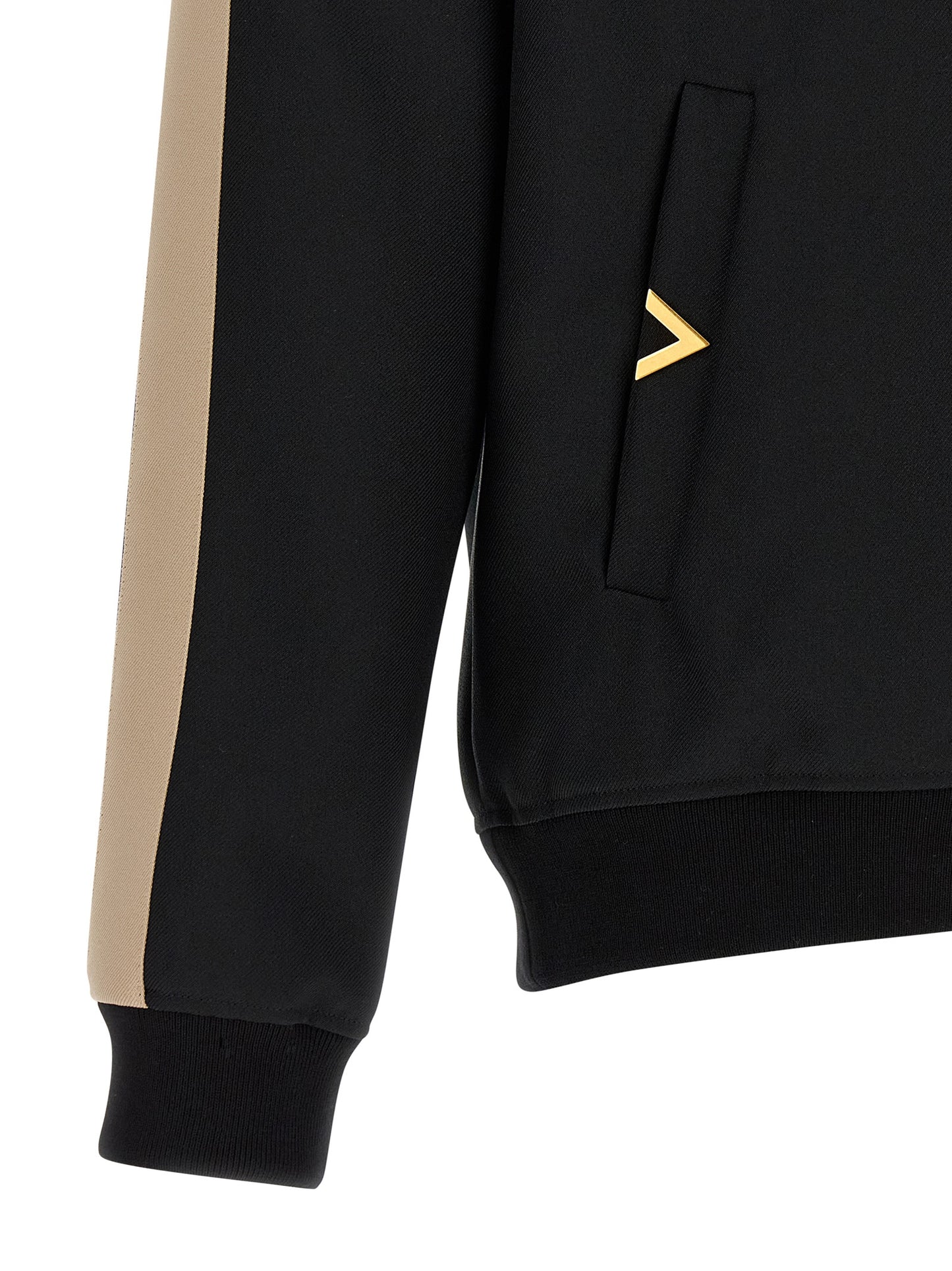 Sweatshirt by Valentino Garavani for men in polyester black & signature presents a smart casual silhouette, featuring a smart casual and for a sophisticated look.