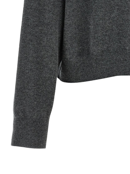 Cardigan by Brunello Cucinelli for women in cashmere & sequins gray & patterned features a nuanced silhouette with a refined and nuanced detailing for a sophisticated look.