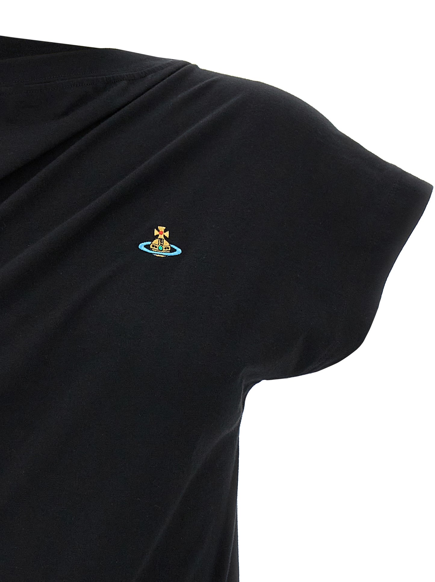 T-Shirt by Vivienne Westwood for women in cotton black features an on trend silhouette, perfectly showcasing a on trend and for an elevated aesthetic.