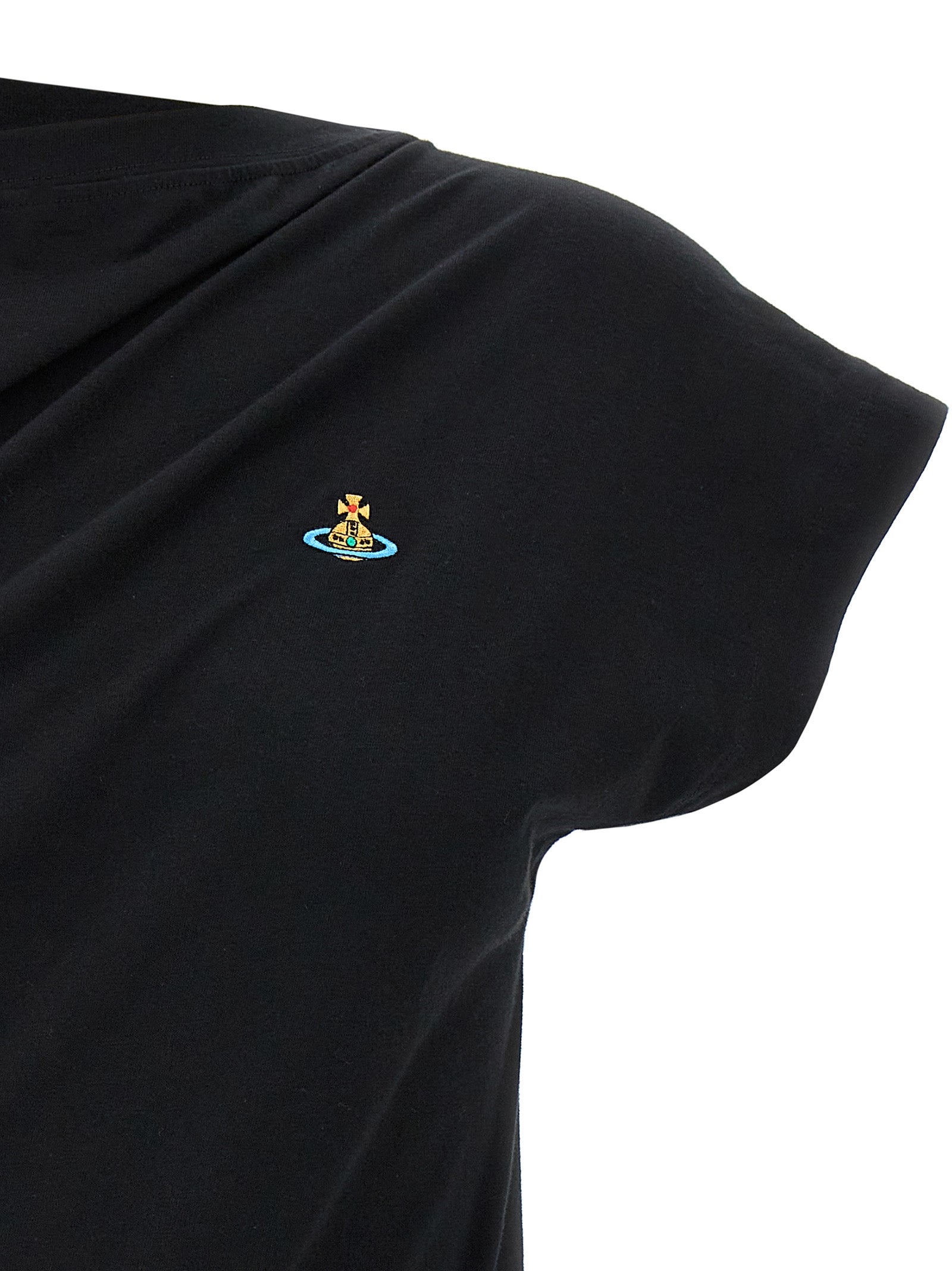 T-Shirt by Vivienne Westwood for women in cotton black features an on trend silhouette, perfectly showcasing a on trend and for an elevated aesthetic.