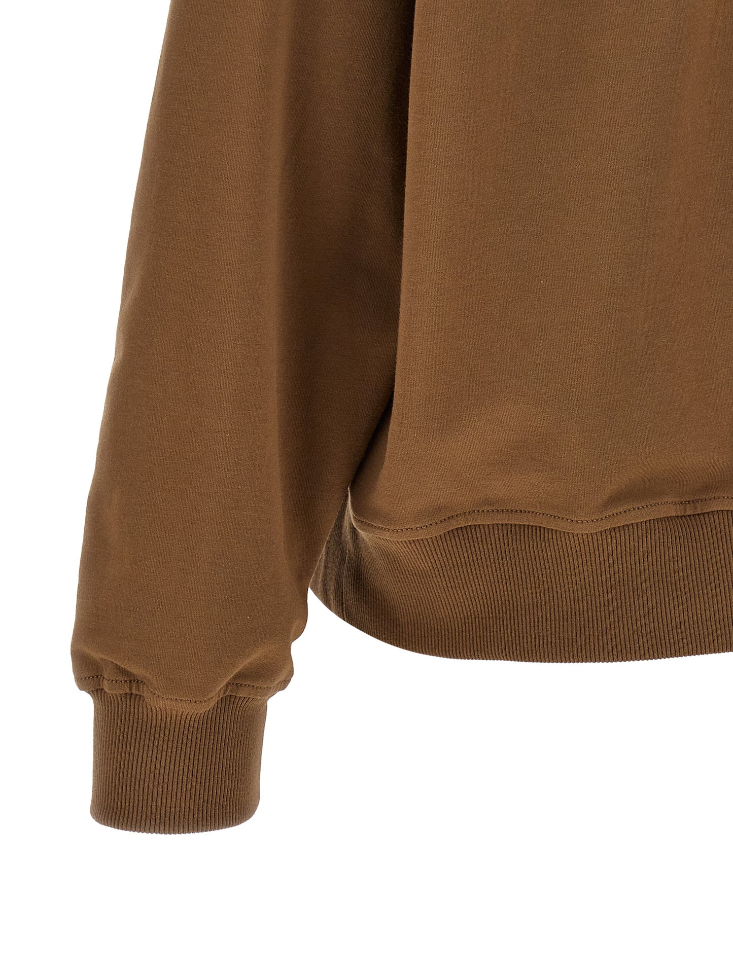 Sweatshirt Hoodie by Brunello Cucinelli for women in stretch cotton brown features an dramatic silhouette, showcasing a sophisticated and dramatic for a refined, modern aesthetic.