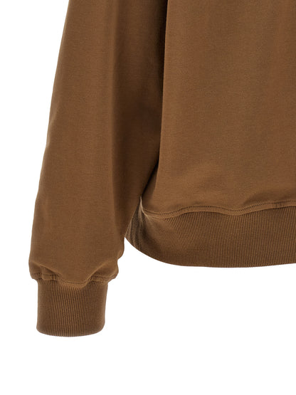 Sweatshirt Hoodie by Brunello Cucinelli for women in stretch cotton brown features an dramatic silhouette, showcasing a sophisticated and dramatic for a refined, modern aesthetic.