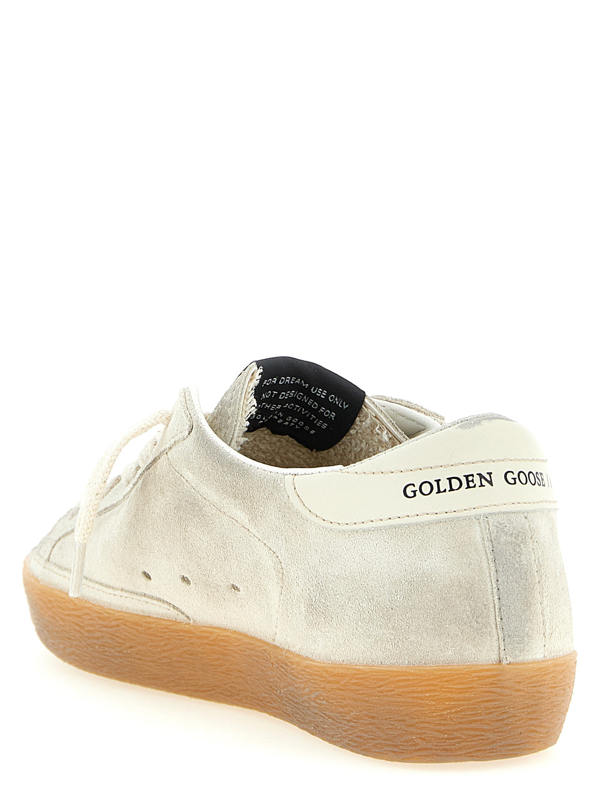 Golden Goose Star Women's Fashion Nylon Poly Cotton Suede Leather Sneakers - White Print