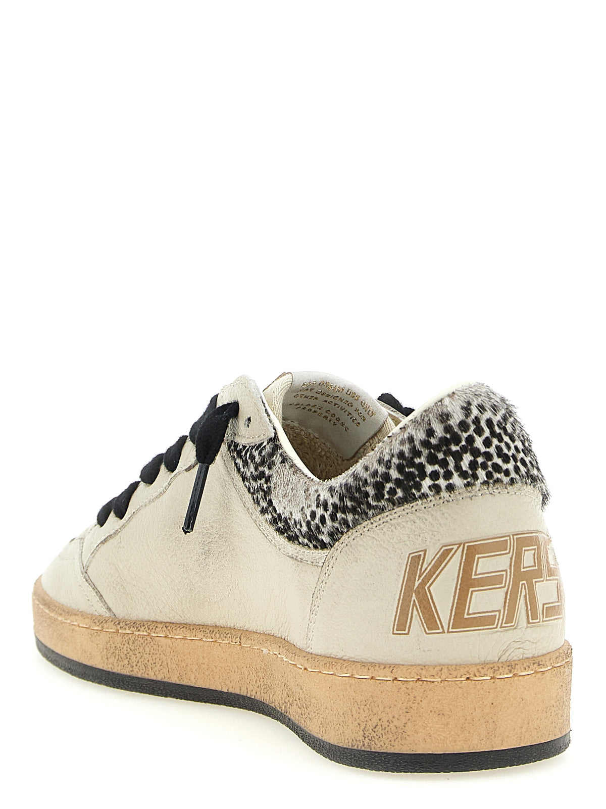 Golden Goose Pony Punch Star Women's Low Top Nappa & Suede Goatskin Leather Sneakers - Animal Beige Print