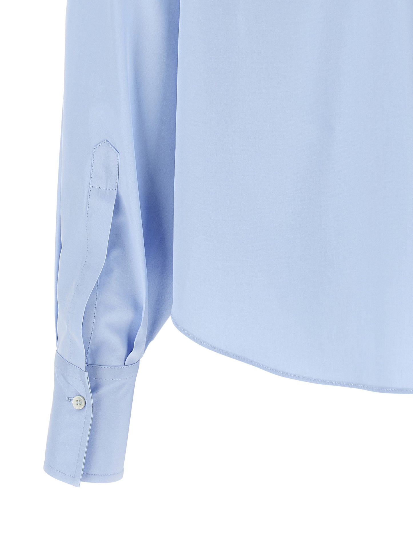 Blouse by Brunello Cucinelli for women in cotton light-blue & signature features an polished silhouette, showcasing a sophisticated and detail for a truly polished finish.