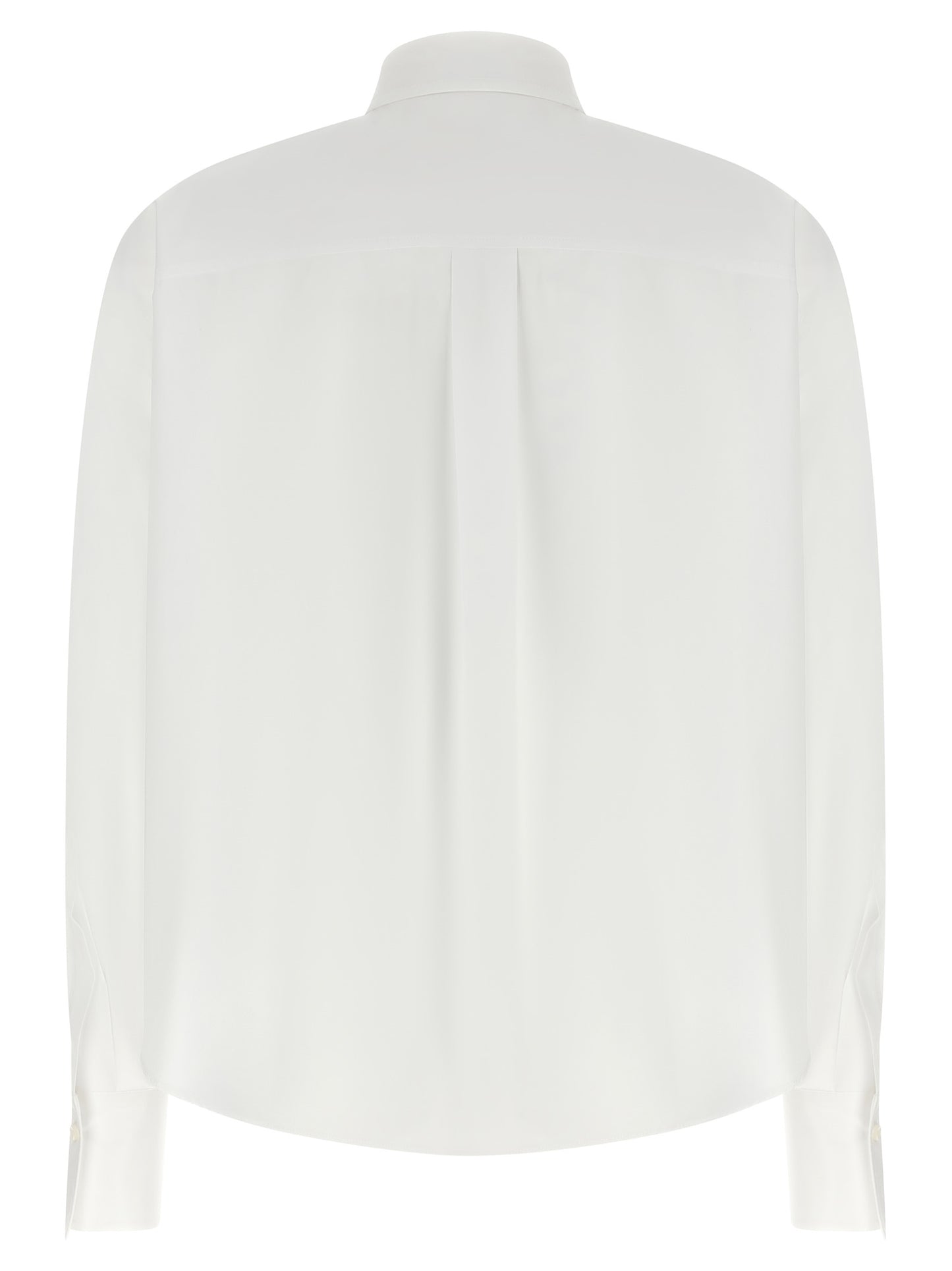 Blouse by Brunello Cucinelli for women in cotton white & signature showcases a sleek silhouette, elegantly detailed with a sleek and for a sleek finish.
