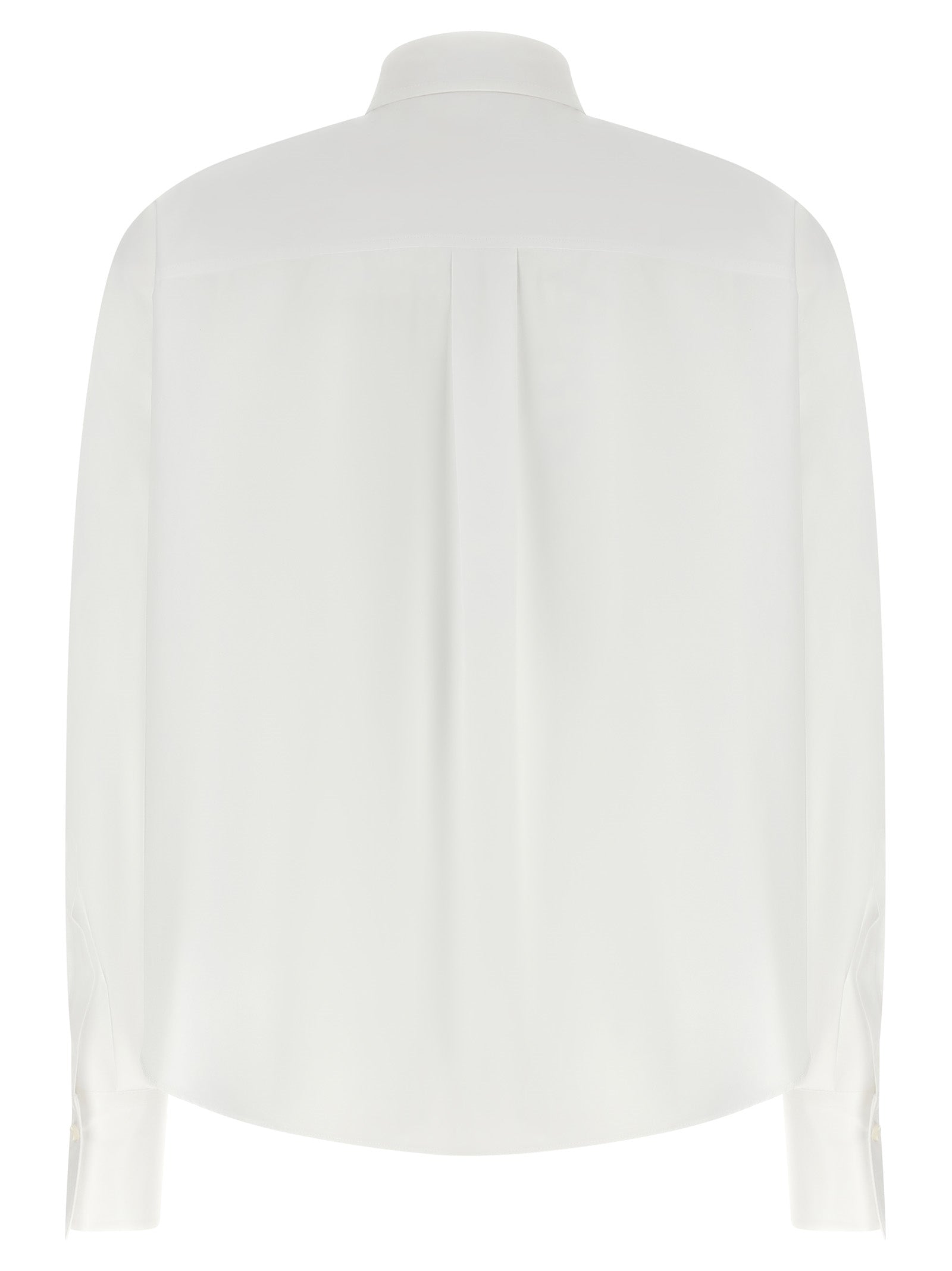 Blouse by Brunello Cucinelli for women in cotton white & signature showcases a sleek silhouette, elegantly detailed with a sleek and for a sleek finish.
