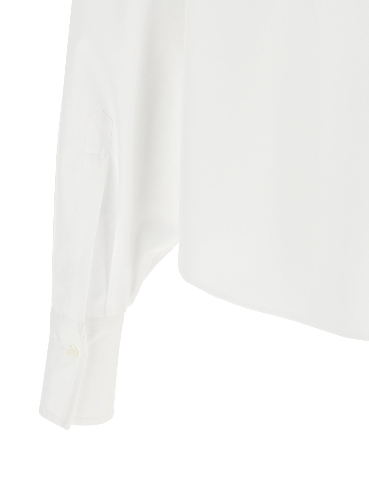Blouse by Brunello Cucinelli for women in cotton white & signature features an architectural silhouette with a refined and elegant for a architectural look.