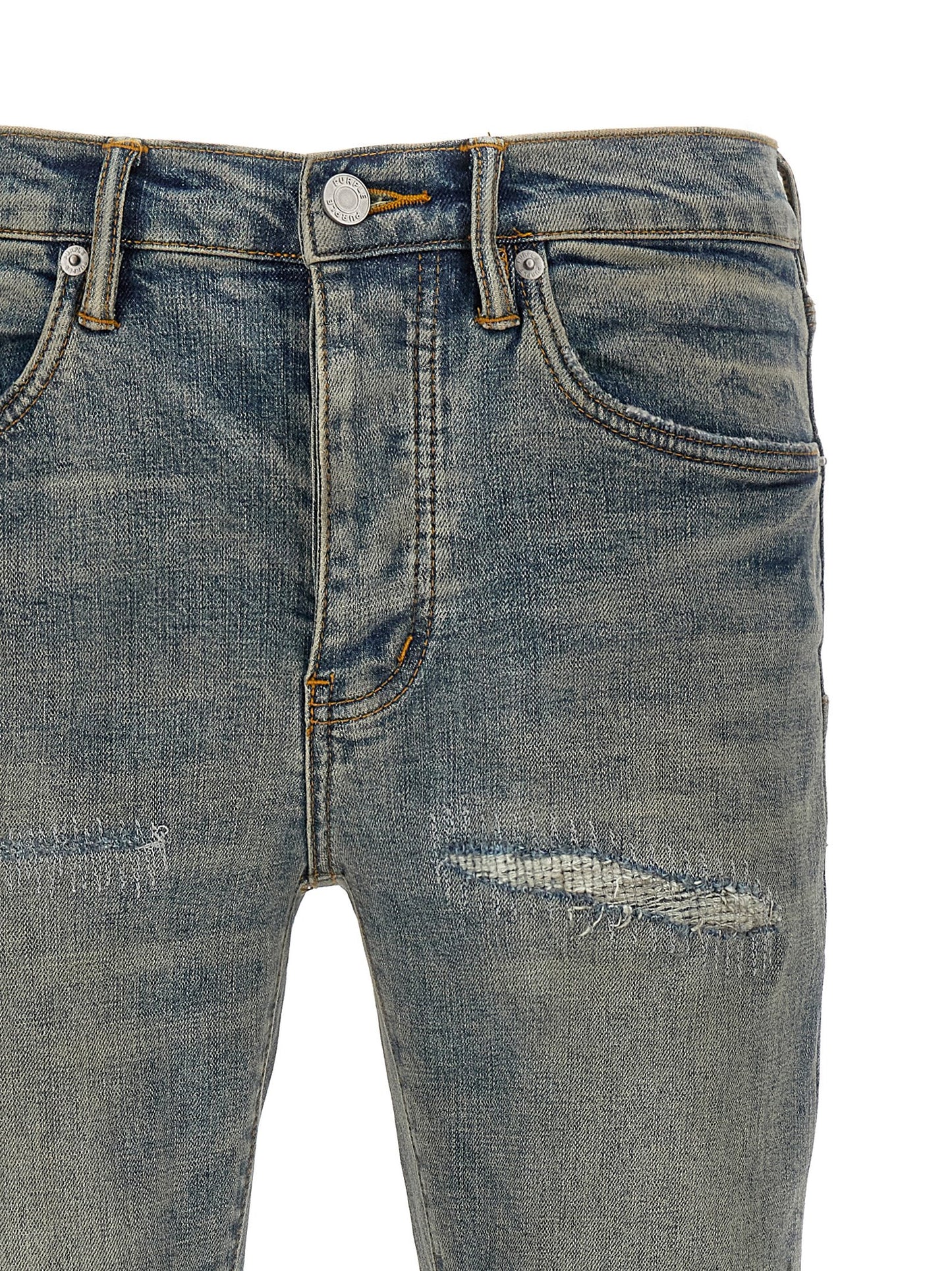 Jeans by PURPLE for men in stretch denim cotton light-blue, purple & signature features an sophisticated low rise and slim with a precise long, creating a sophisticated and sophisticated silhouette.