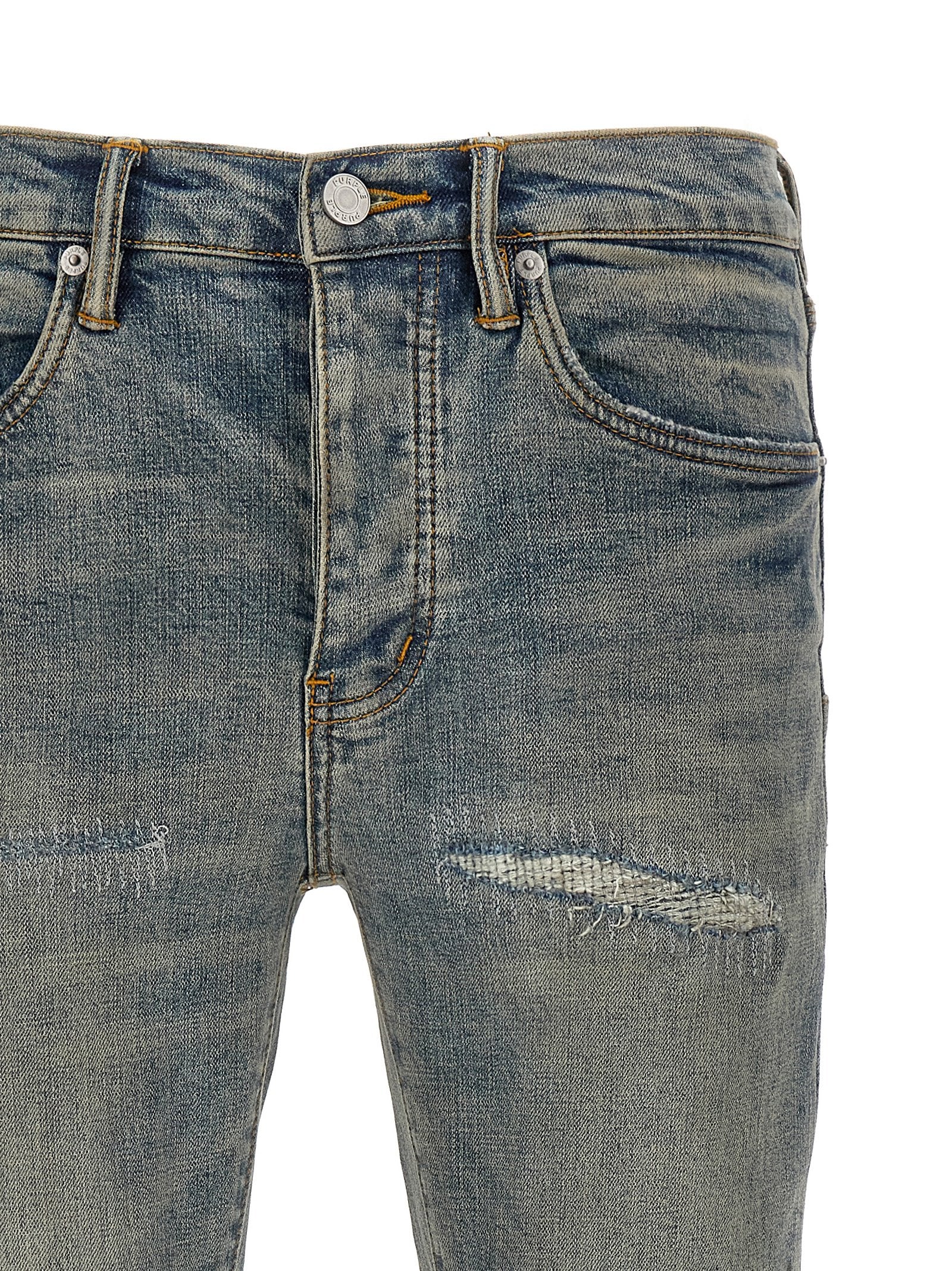 Jeans by PURPLE for men in stretch denim cotton light-blue, purple & signature features an sophisticated low rise and slim with a precise long, creating a sophisticated and sophisticated silhouette.