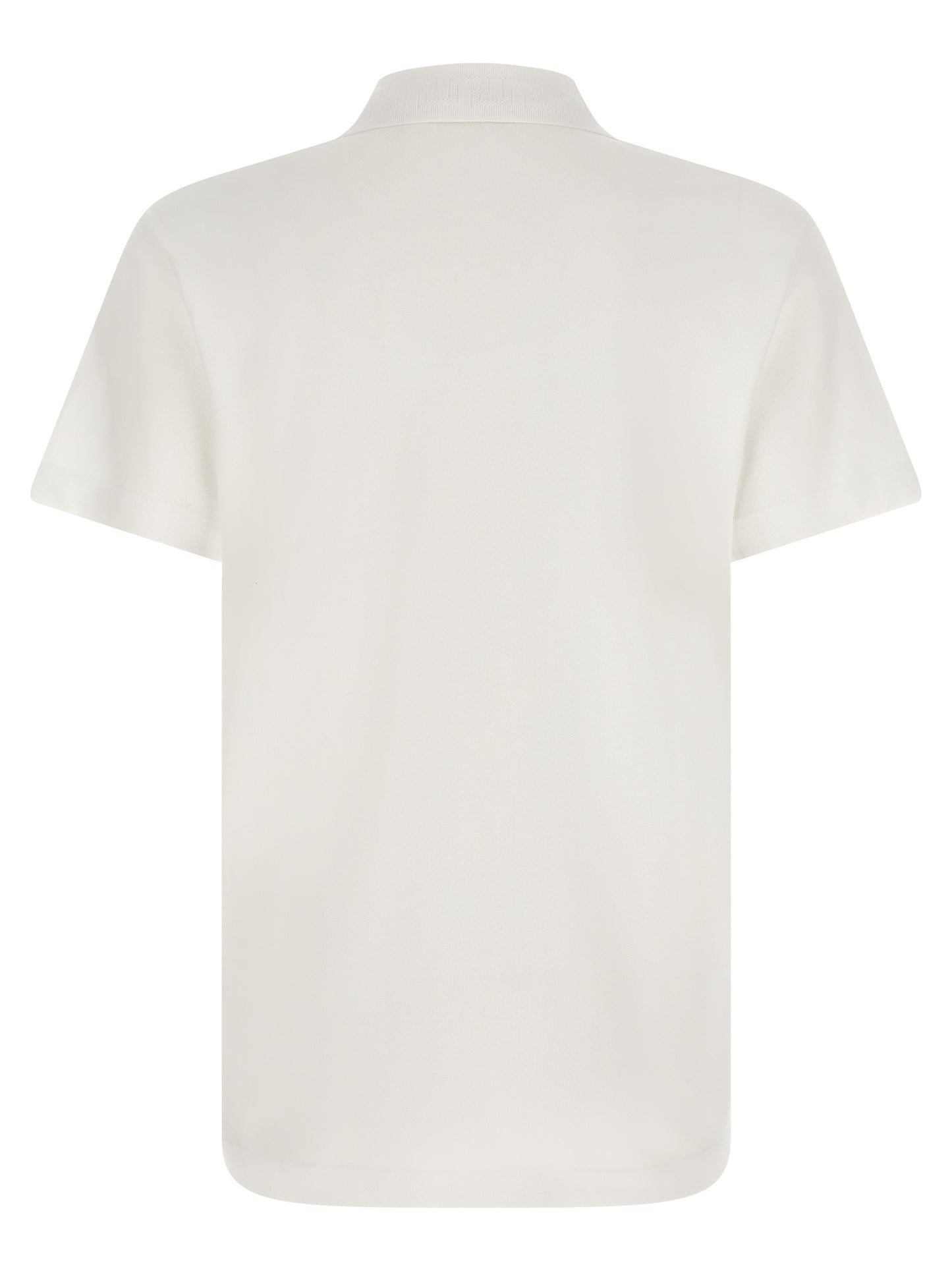 Polo Shirt by Versace for men in cotton white & jacquard presents a distinguished silhouette, showcasing a sophisticated and distinguished for a truly distinguished finish.