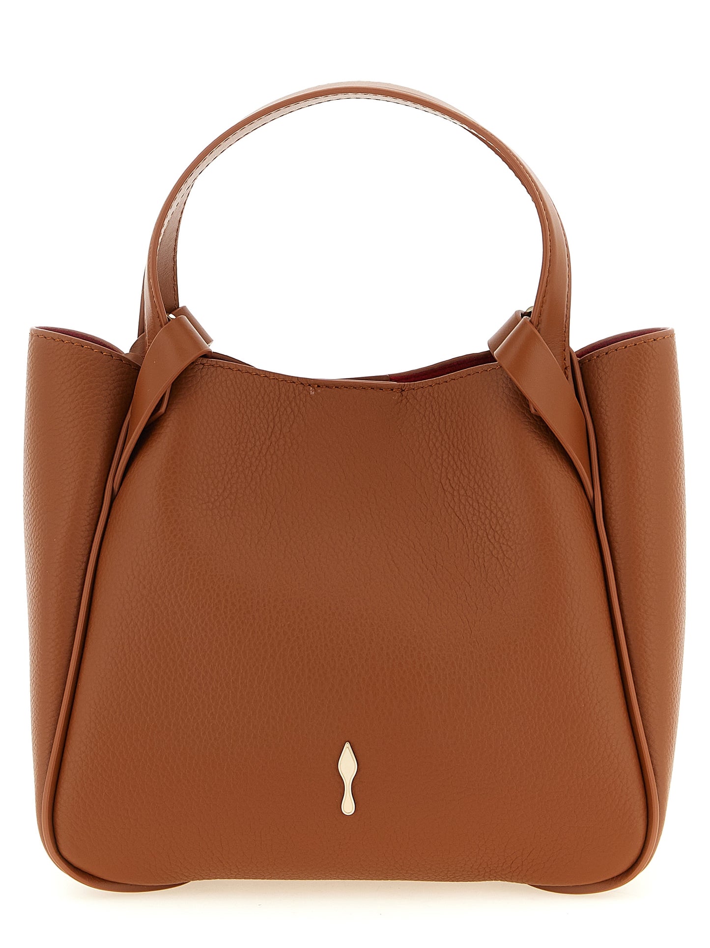 Mini Shopper Tote Bag by Christian Louboutin for women in bos taurus calfskin leather brown & red features a urban sophisticate Bettina Bos Taurus Calfskin Leather Mini Shopper Tote Bag design with a secure magnetic, ample , and versatile shoulder-strap, adjustable-strap & handle for a urban sophisticate finish.