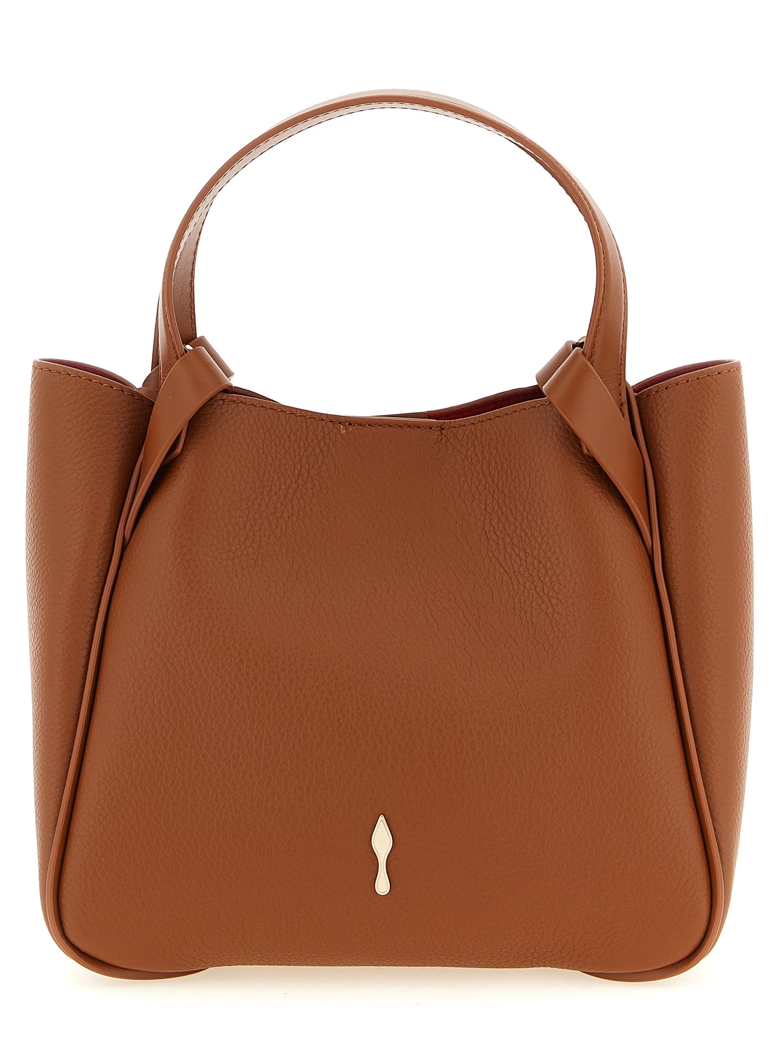 Mini Shopper Tote Bag by Christian Louboutin for women in bos taurus calfskin leather brown & red features a urban sophisticate Bettina Bos Taurus Calfskin Leather Mini Shopper Tote Bag design with a secure magnetic, ample , and versatile shoulder-strap, adjustable-strap & handle for a urban sophisticate finish.