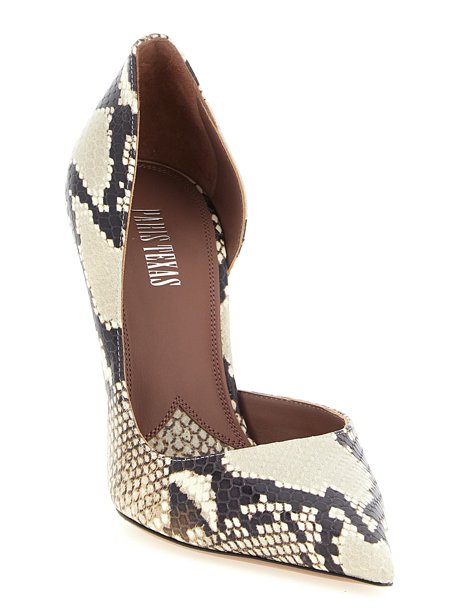High-Heel Stiletto Pumps Heels by Paris Texas for women in bos taurus calfskin python leather beige features an effortlessly chic silhouette from the Vera Women's Bos Taurus Calfskin Python Leather High-Heel Stiletto Pumps Heels collection, showcasing a stiletto high-heel and effortlessly chic for a effortlessly chic look.