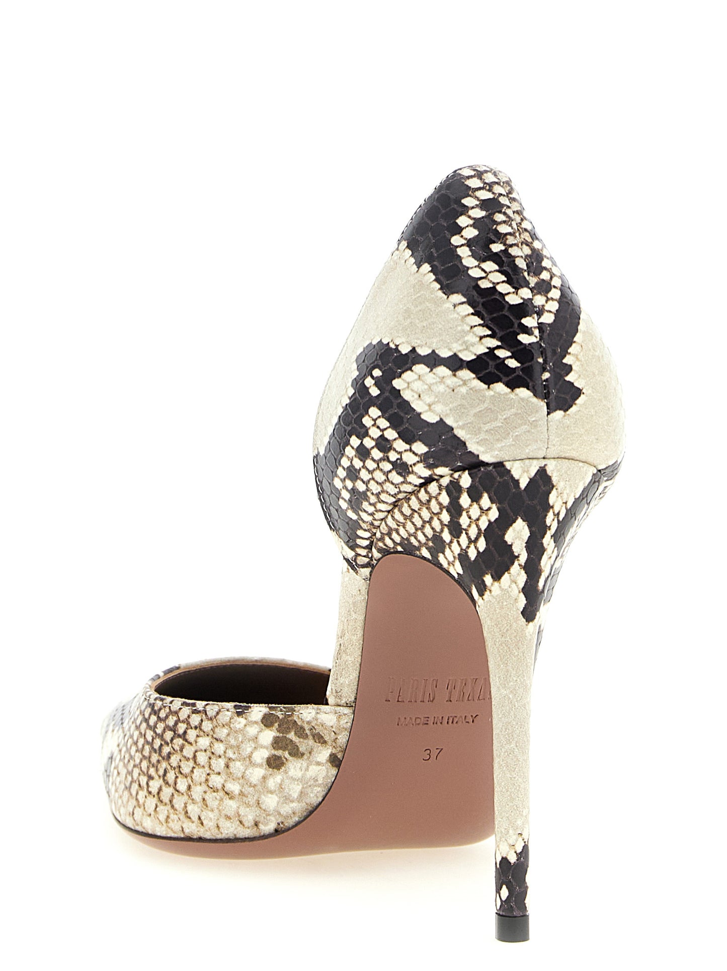 High-Heel Stiletto Pumps Heels by Paris Texas for women in bos taurus calfskin python leather beige features a effortless chic silhouette, showcasing the Vera Women's Bos Taurus Calfskin Python Leather High-Heel Stiletto Pumps Heels design with a effortless chic stiletto high-heel and for a effortless chic finish.