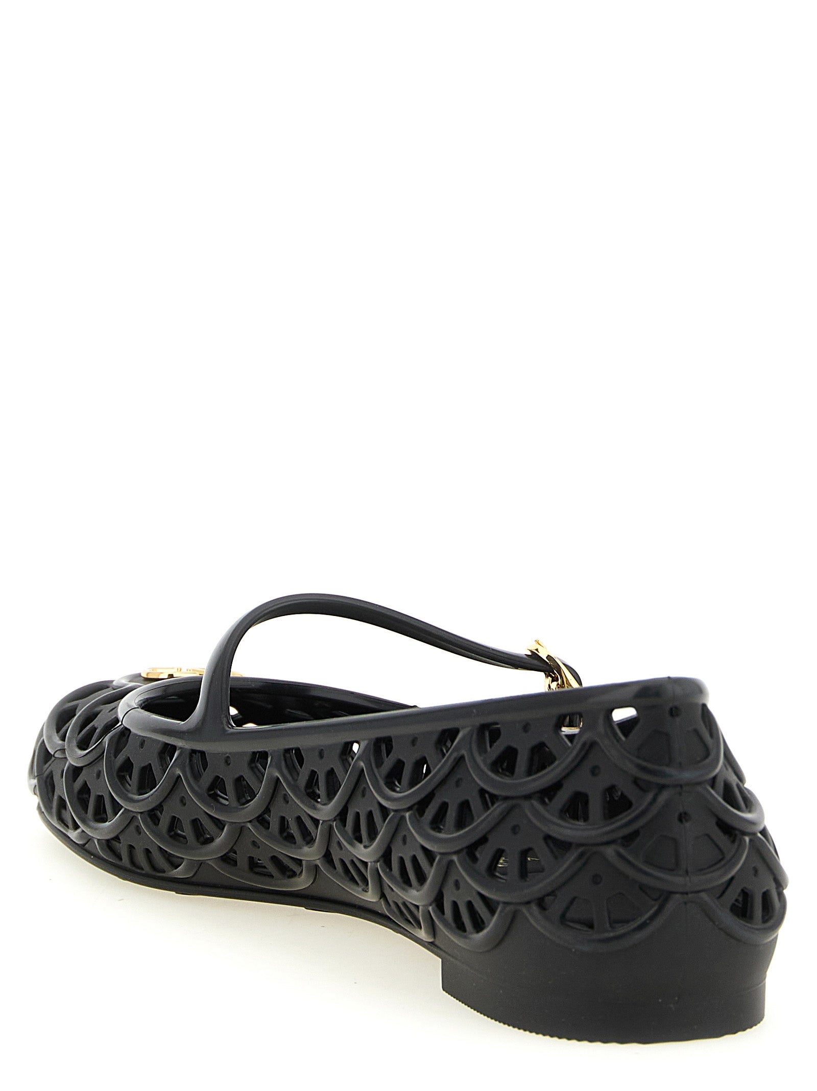 Ballet Flat Shoes by Valentino Garavani for women in pvc black, patterned & signature showcases a enchanting silhouette as part of the V Logo Women's PVC Ballet Flat Shoes collection, defined by a enchanting and for a enchanting look.