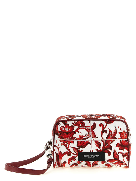 Handbag by Dolce & Gabbana for unisex in calfskin leather cotton & palladium multicolor, palladium, red & print features a exquisite silhouette, showcasing a secure and exquisite with versatile handle for a exquisite finish.