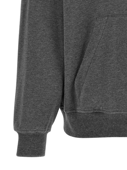 Sweatshirt Hoodie by Brunello Cucinelli for women in stretch cotton gray showcases a city-ready silhouette, artfully detailed with a signature and for a city-ready finish.