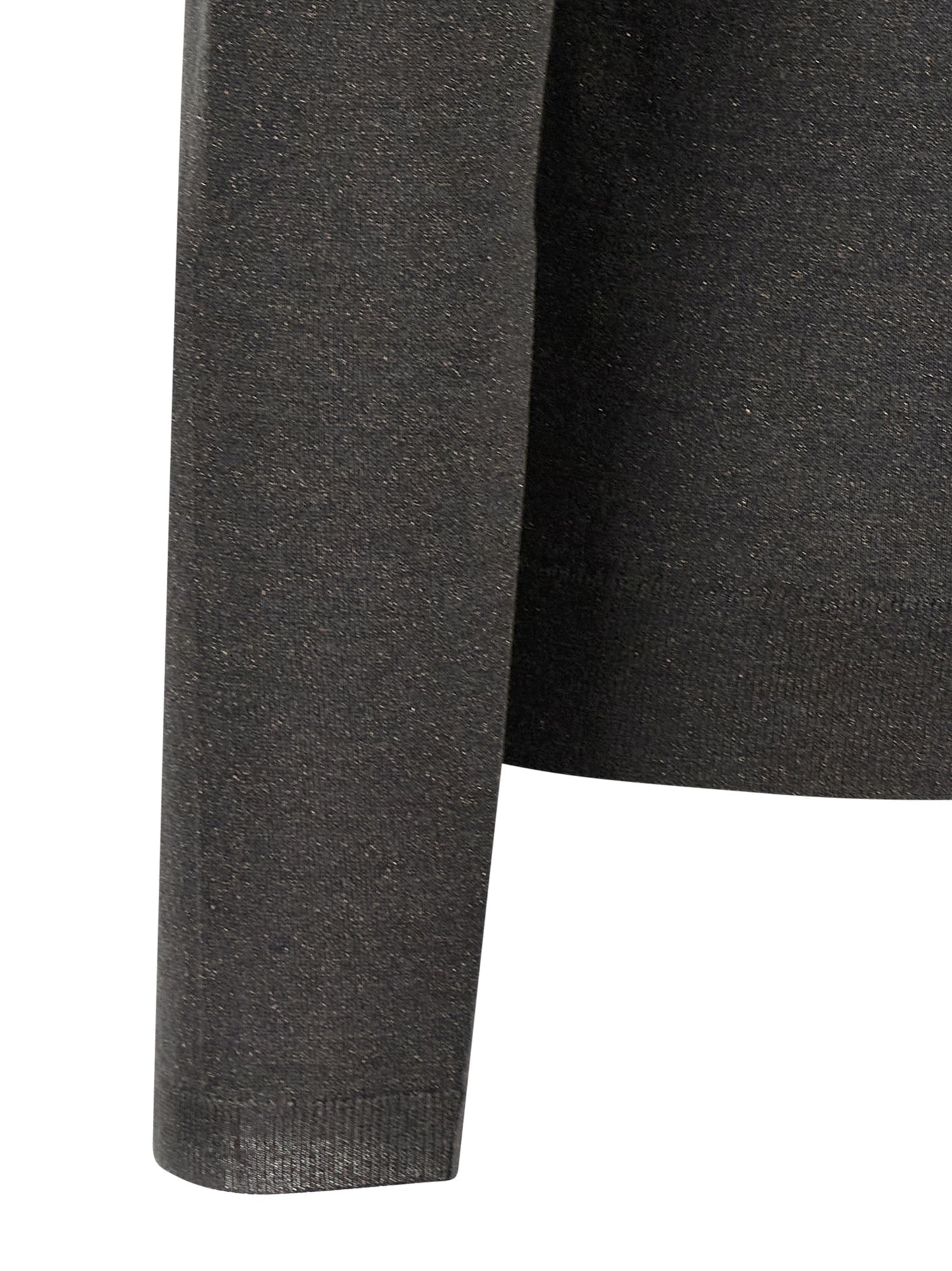 Cardigan by Brunello Cucinelli for women in nylon silk & cashmere gray features a dramatic silhouette, showcasing a sophisticated and dramatic detail for a timeless, premium look.