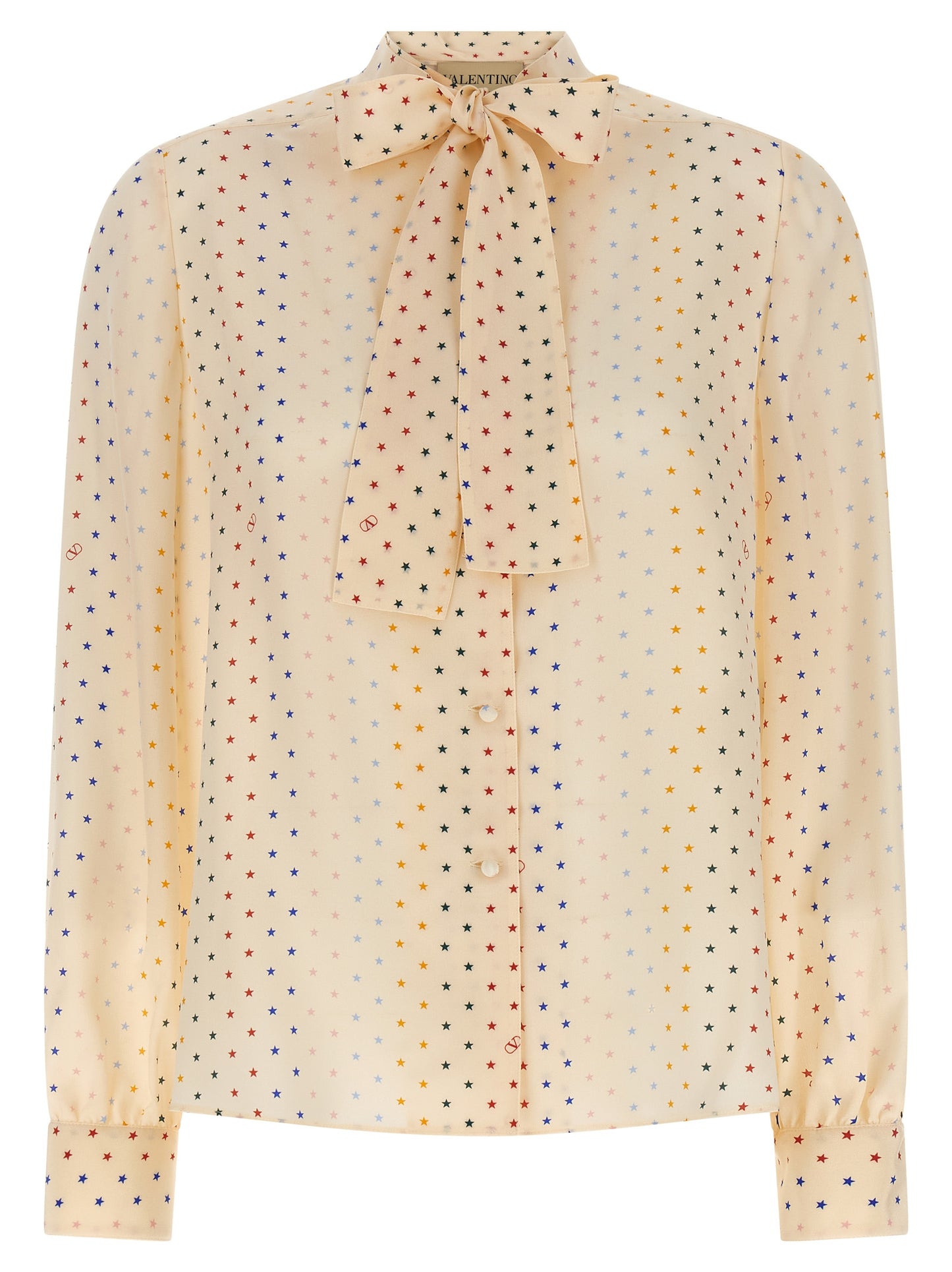 Blouse by Valentino Garavani for women in silk multicolor, pink, patterned & print showcases a sleek silhouette, elegantly detailed with a sleek and for a sleek finish.