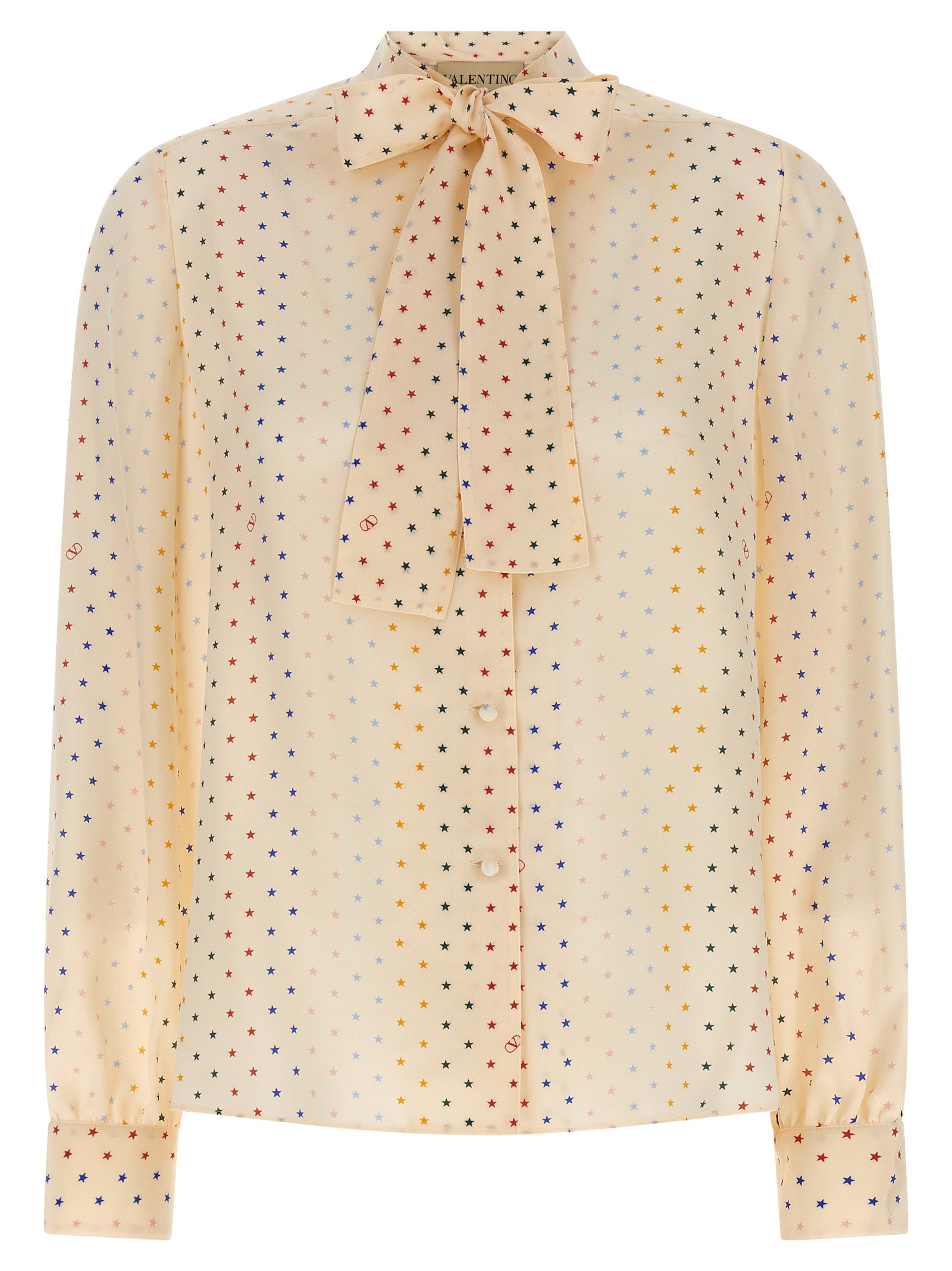 Blouse by Valentino Garavani for women in silk multicolor, pink, patterned & print showcases a sleek silhouette, elegantly detailed with a sleek and for a sleek finish.