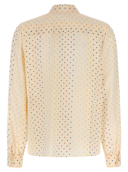 Blouse by Valentino Garavani for women in silk multicolor, pink, patterned & print features an architectural silhouette with a refined and elegant for a architectural look.
