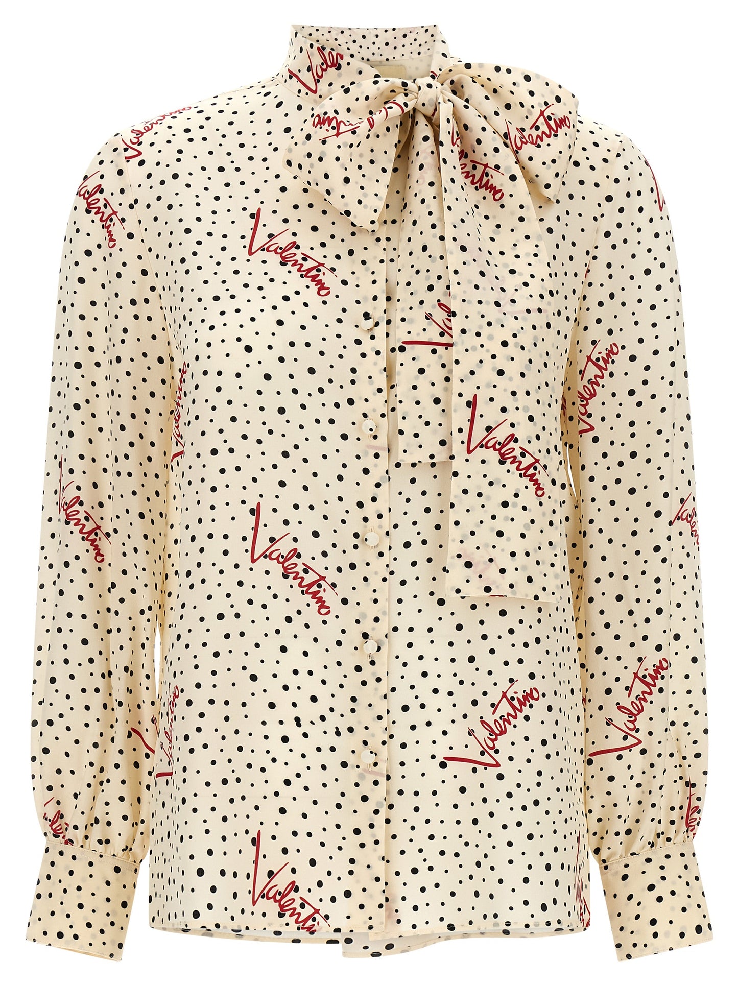 Blouse by Valentino Garavani for women in silk crepe multicolor & print presents a discerning silhouette, showcasing a sophisticated and for a truly discerning finish.
