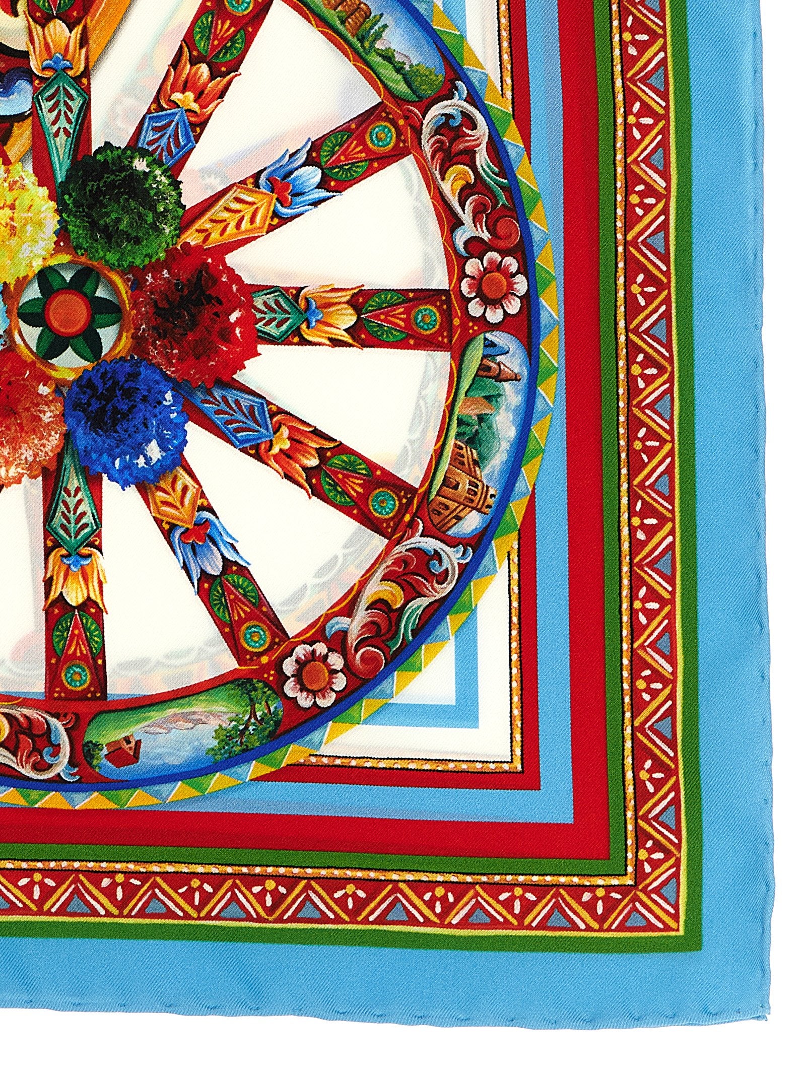 Scarf by Dolce & Gabbana for women in silk twill multicolor, patterned & print showcases a warm silhouette from the Silk Twill Scarf collection, offering a warm drape that exudes sophisticated luxury.