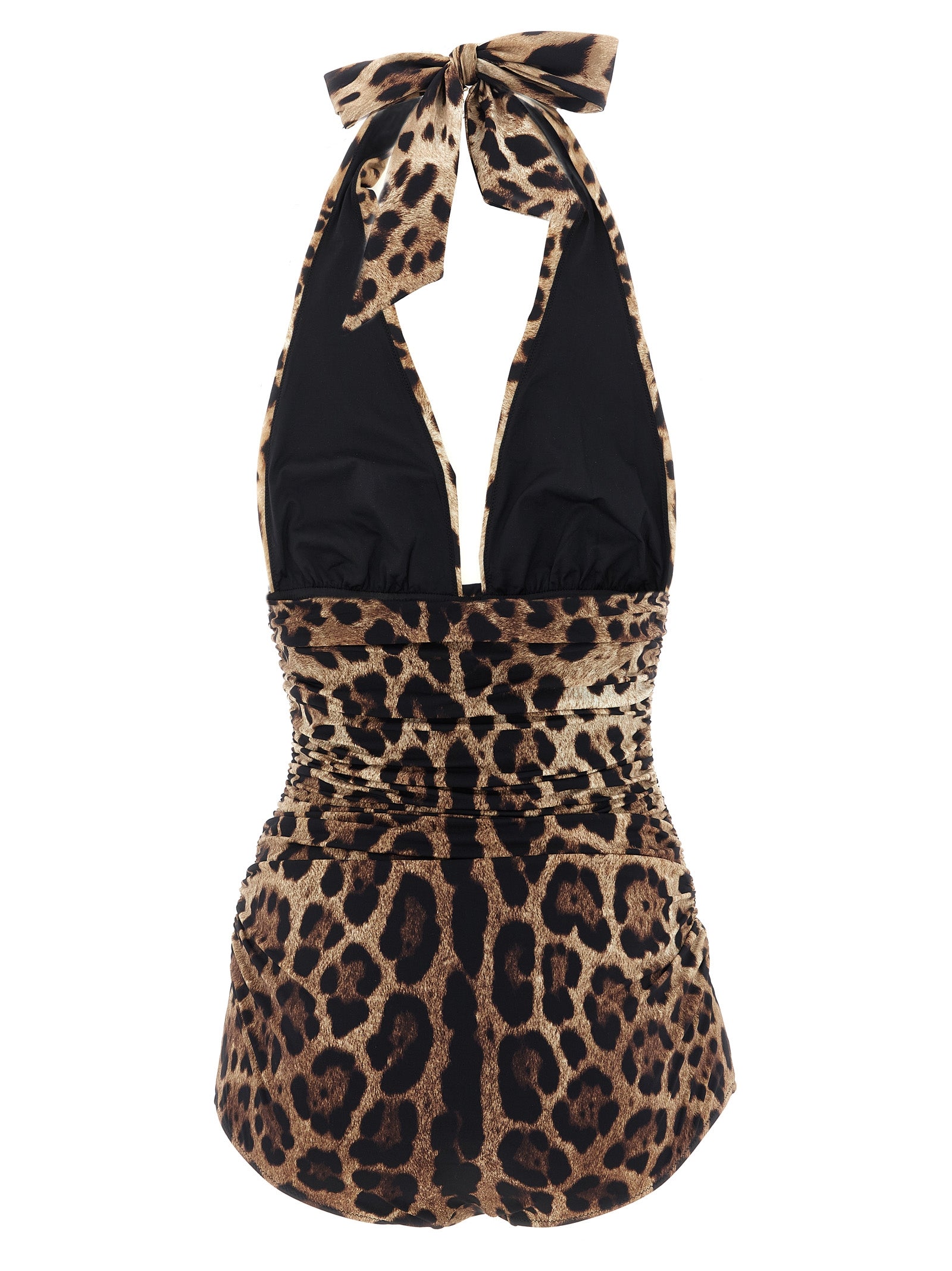 One-Piece Swimsuit by Dolce & Gabbana for women in stretch polyamide brown & print features a exquisite silhouette, showcasing the exquisite design of this Waves Women's Stretch Polyamide One-Piece Swimsuit with a exquisite fit and cut.